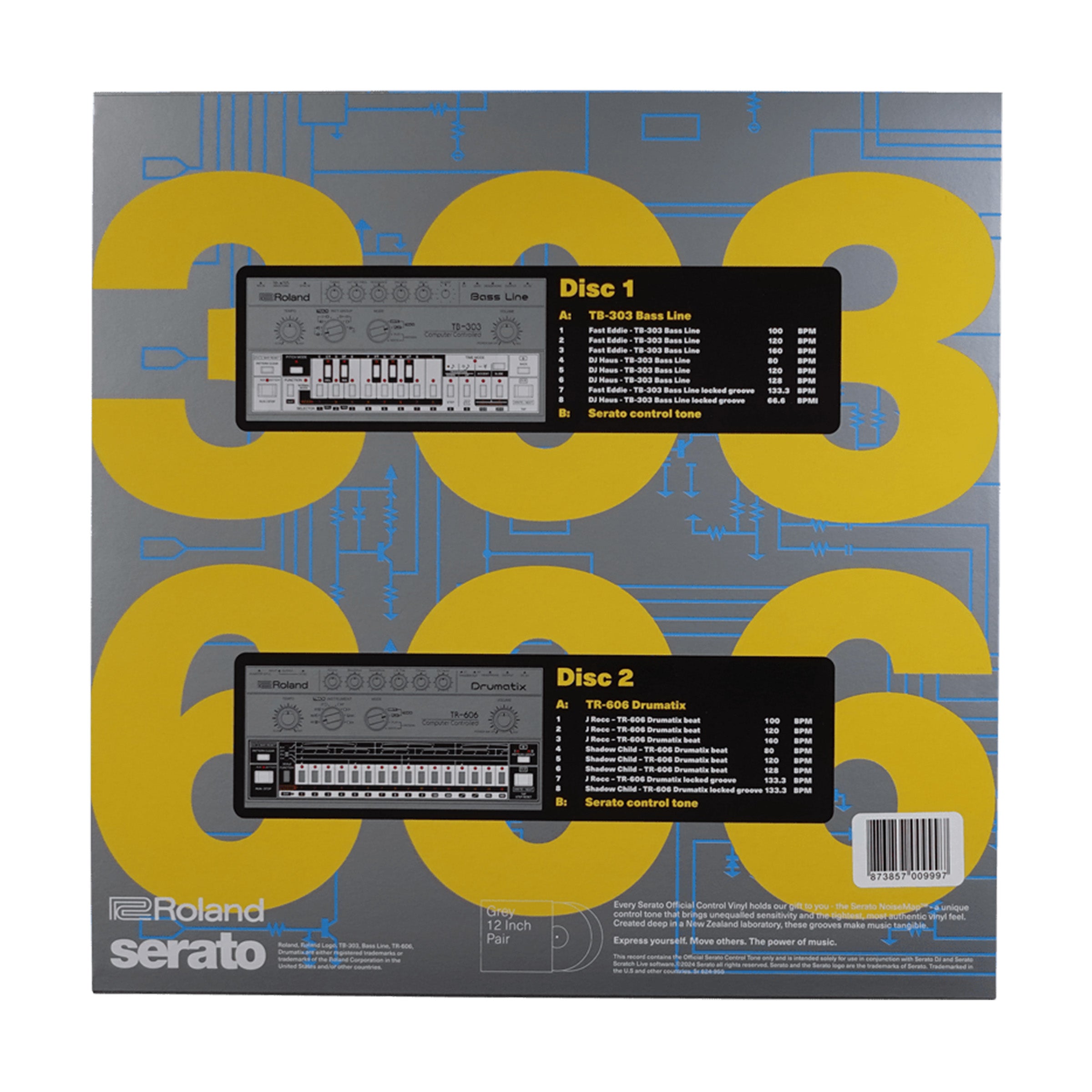 Serato x Roland TB-303 / TR-606 Drumatix Control Vinyl