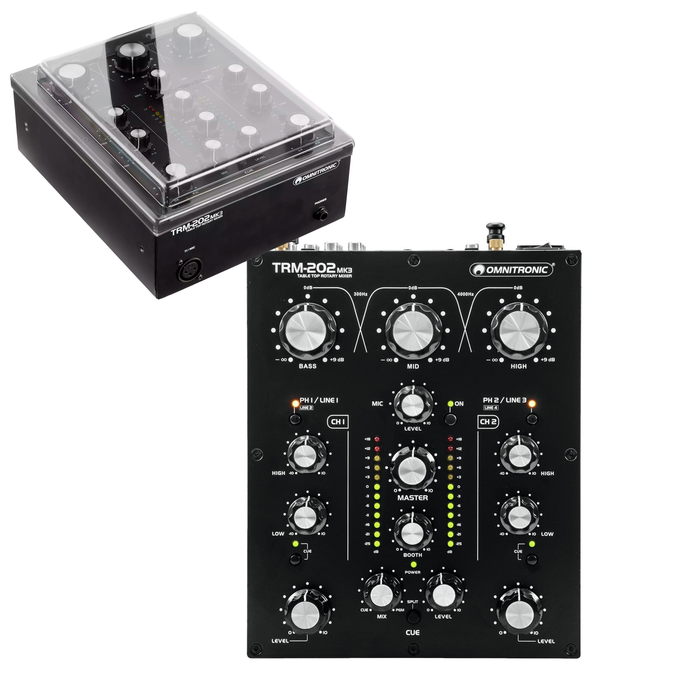 Omnitronic TRM-202MK3 + Decksaver Bundle