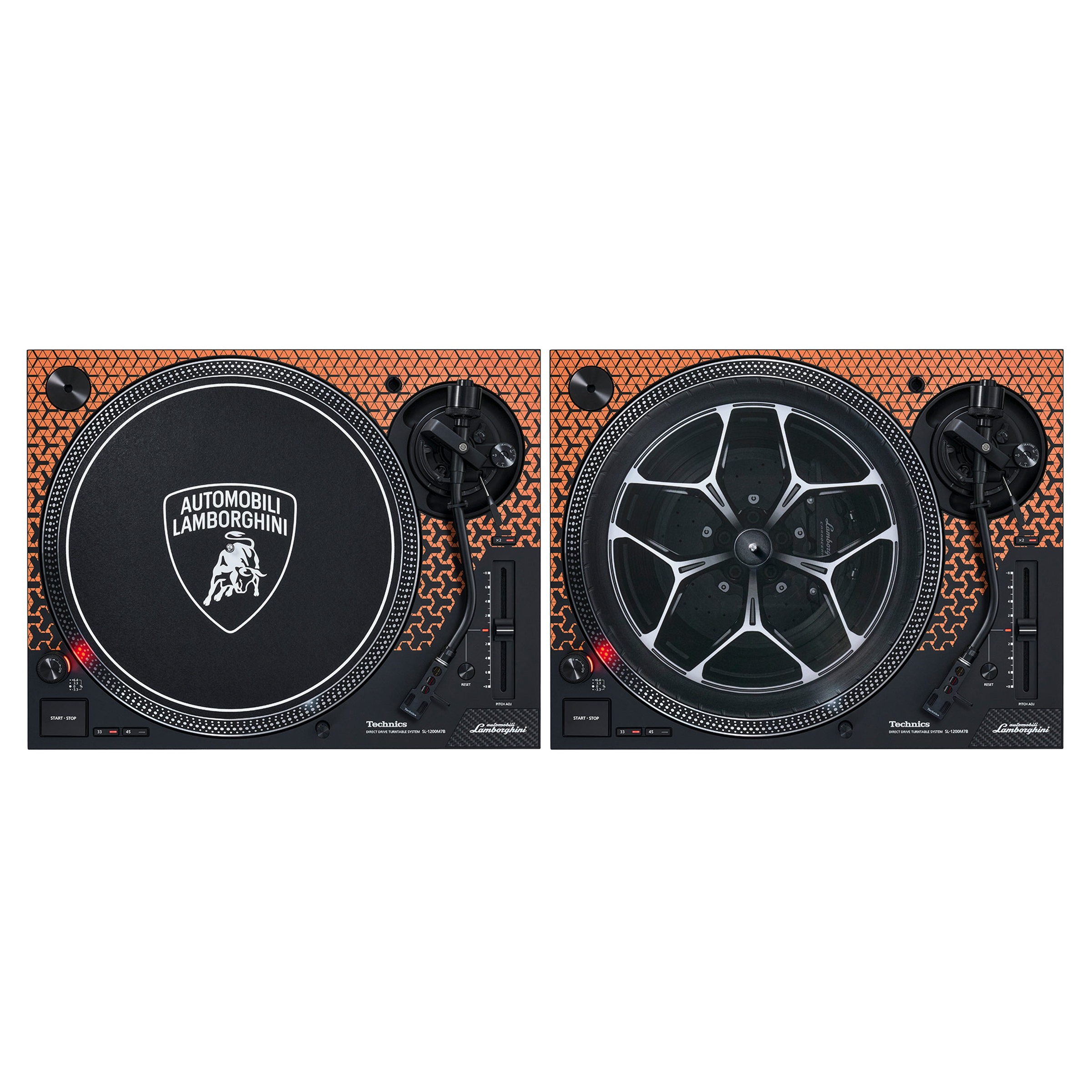 Technics SL-1200M7B-O - Lamborghini Special Edition Pair - Orange