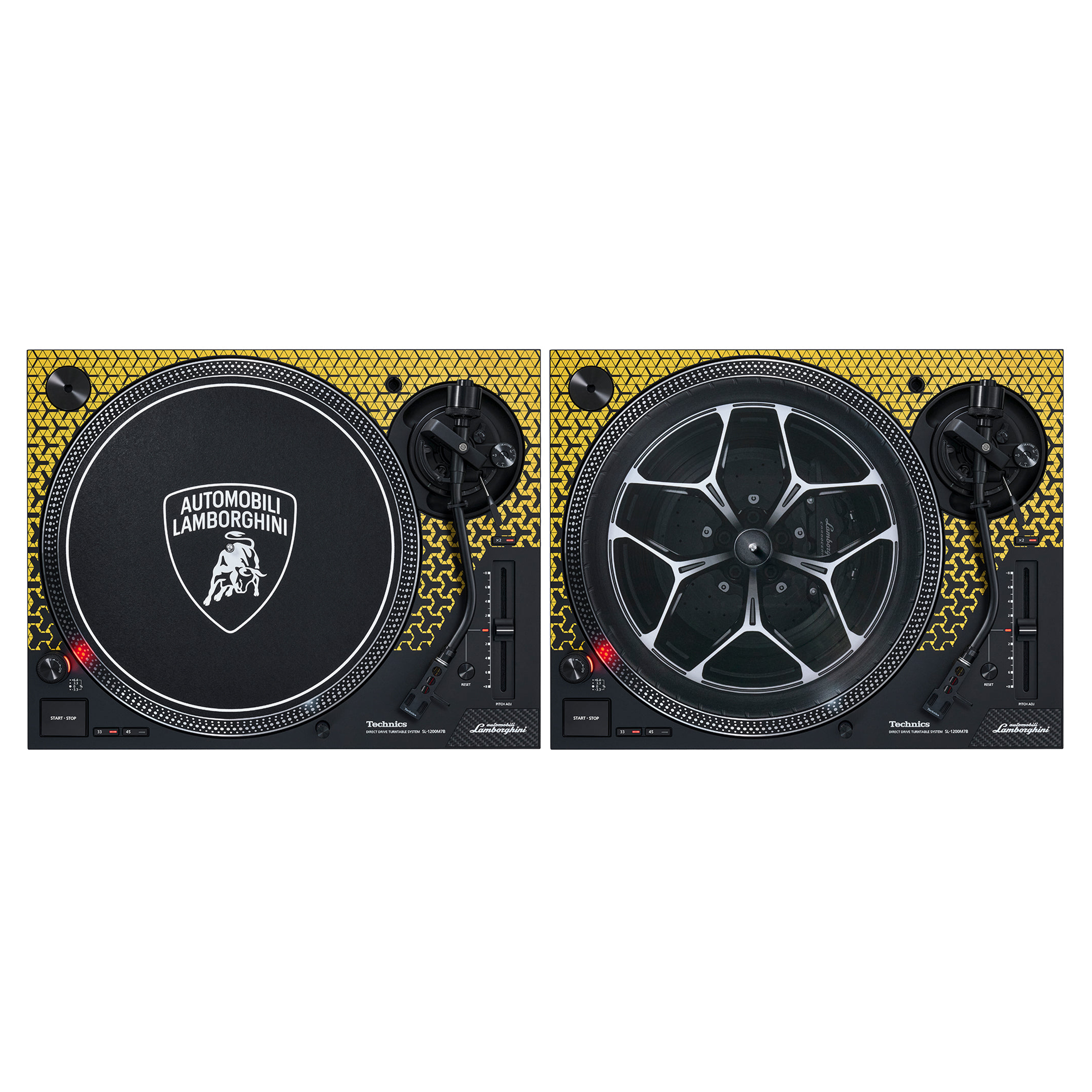 Technics SL-1200M7B-Y - Lamborghini Special Edition Pair - Yellow