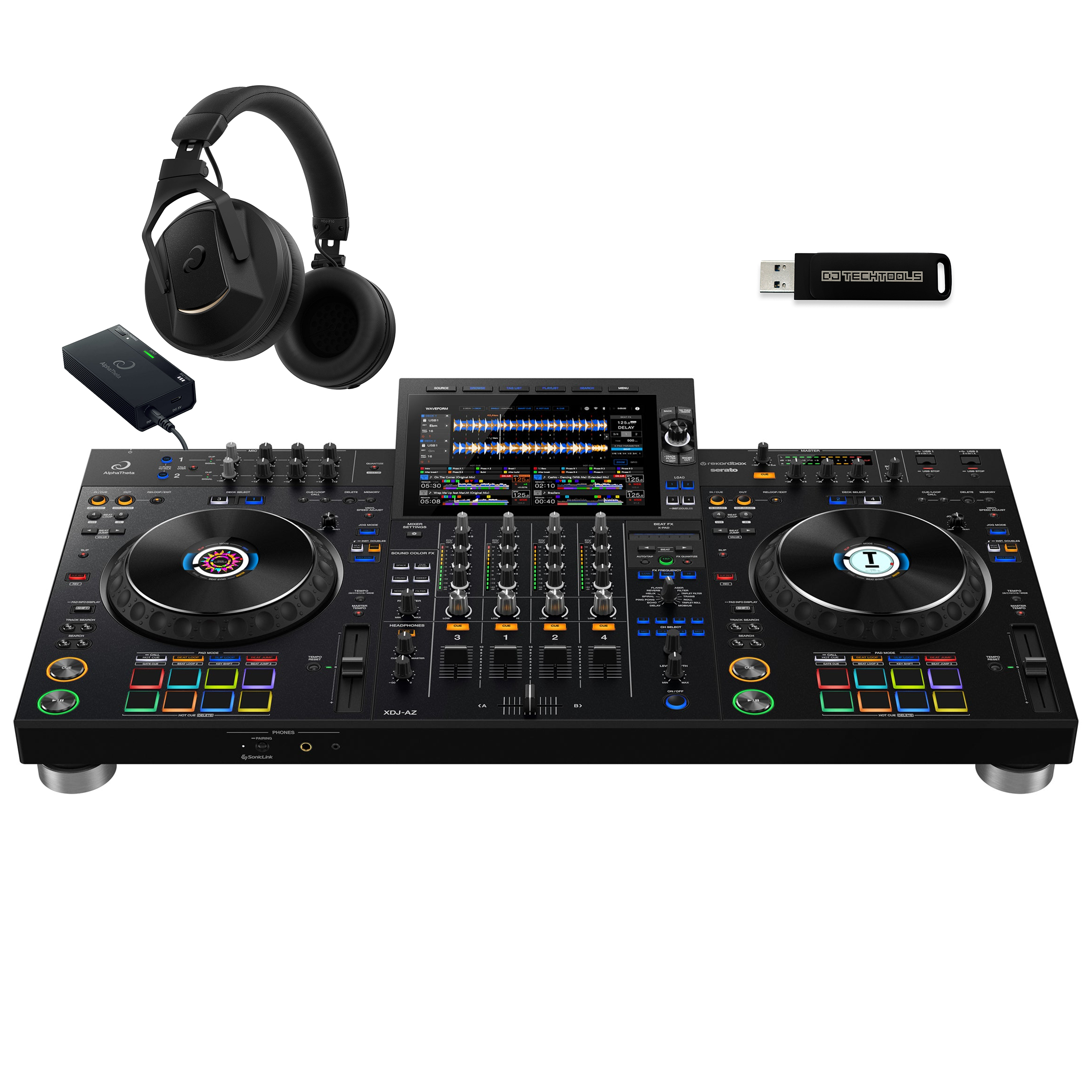 AlphaTheta XDJ-AZ + HDJ-F10-TX + Chroma Drive USB (Black)