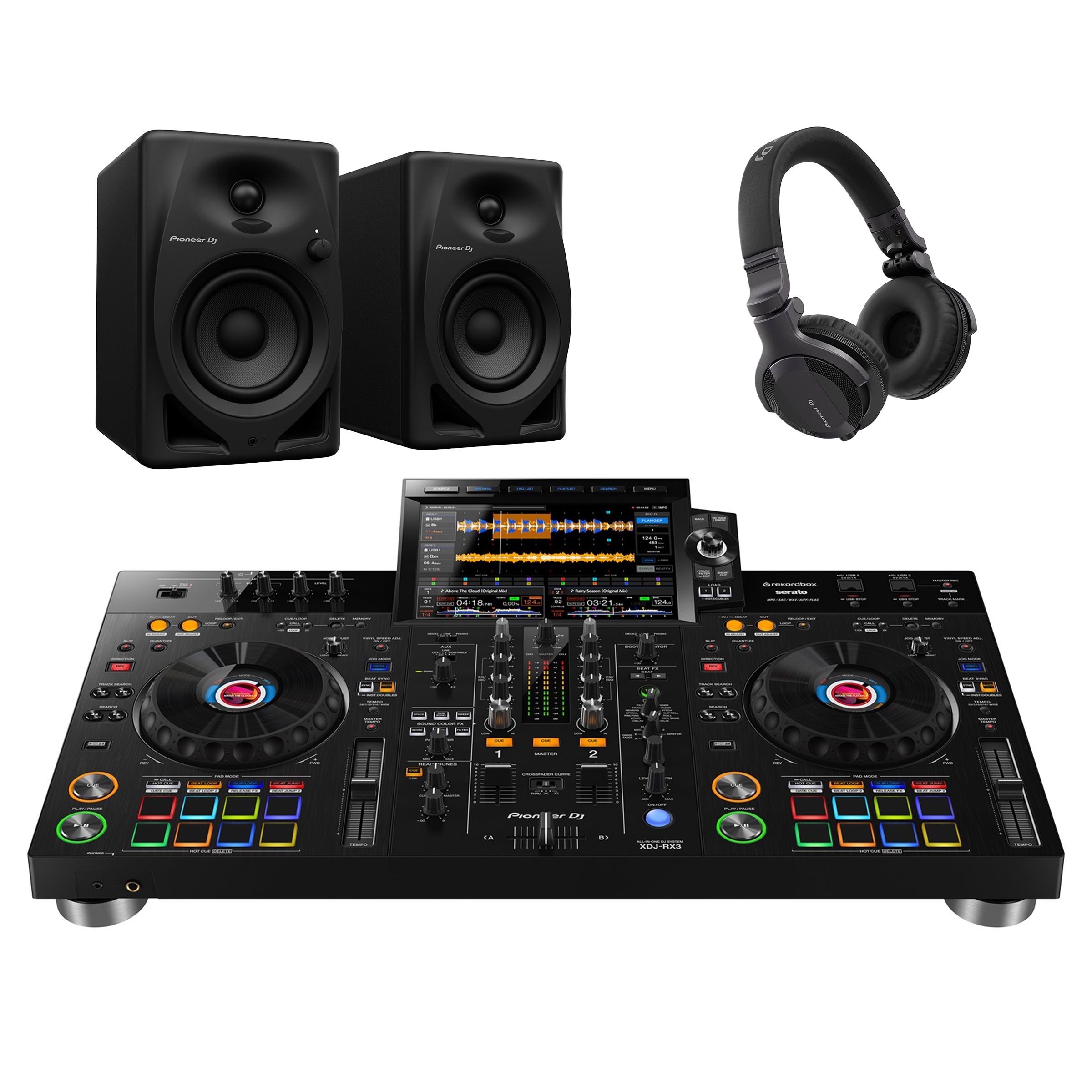 Pioneer DJ XDJ-RX3 + DM40D + HDJ-CUE1 Bundle