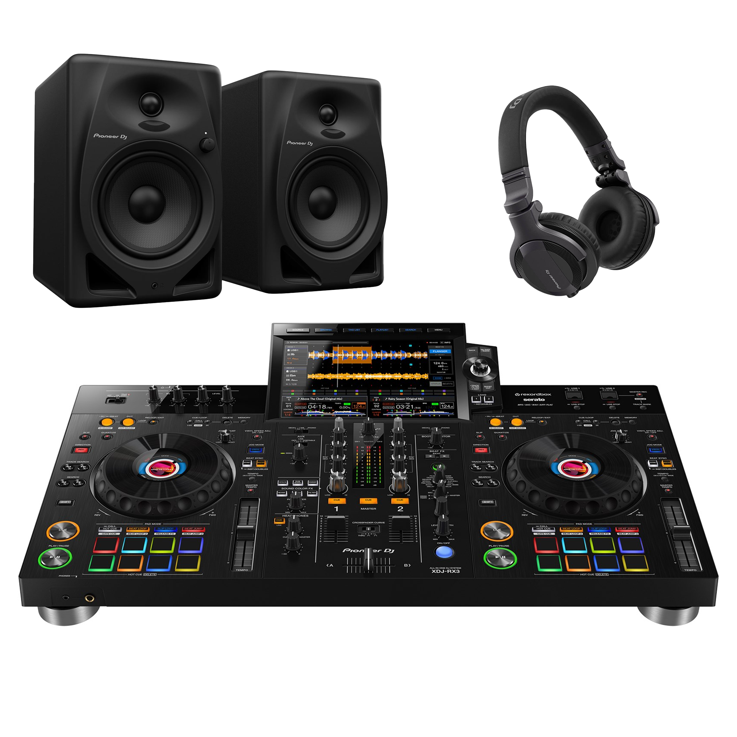 Pioneer DJ XDJ-RX3 + DM50D + HDJ-CUE1 Bundle