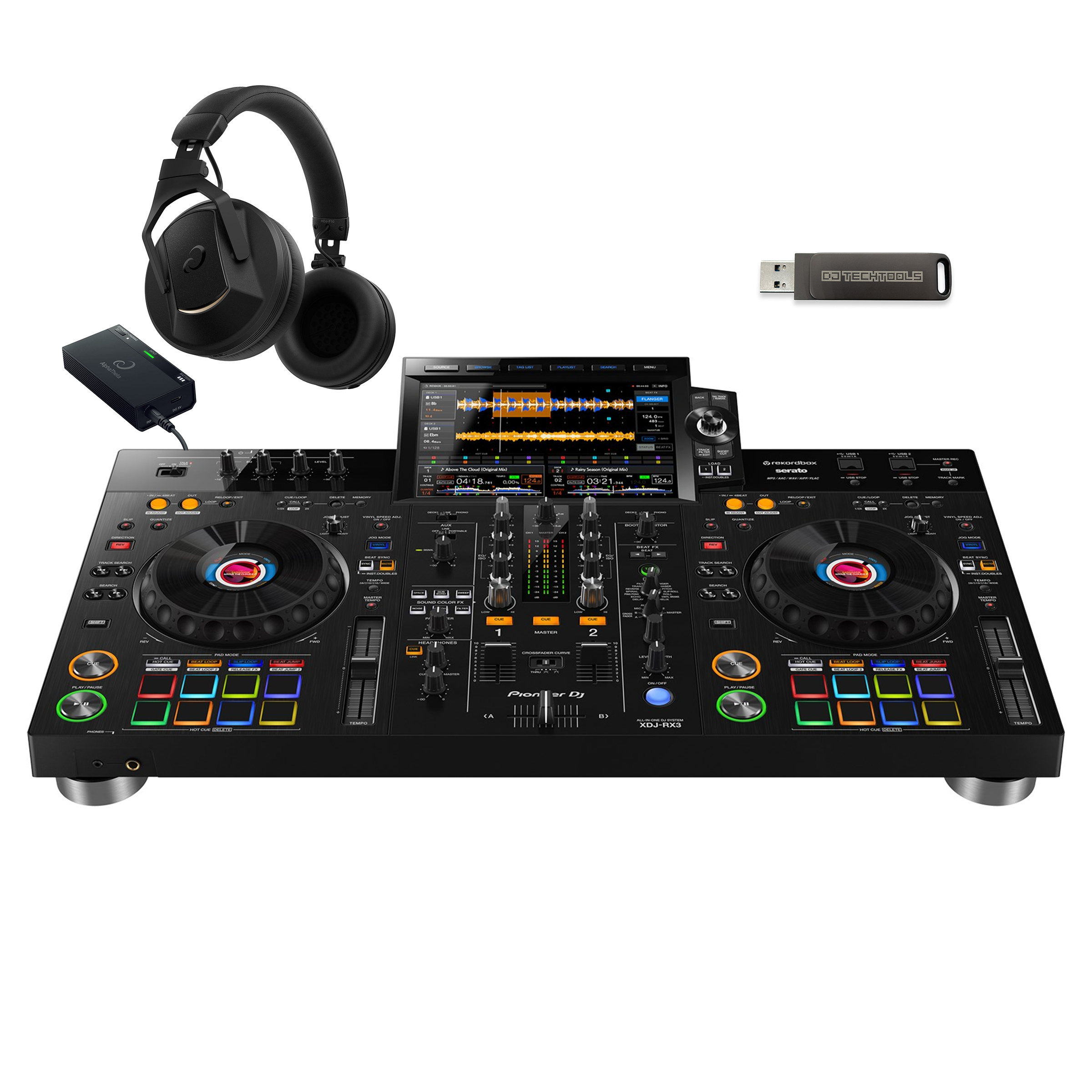Pioneer DJ XDJ-RX3 + HDJ-F10-TX + Chroma Drive USB 128GB (Space Grey) Bundle