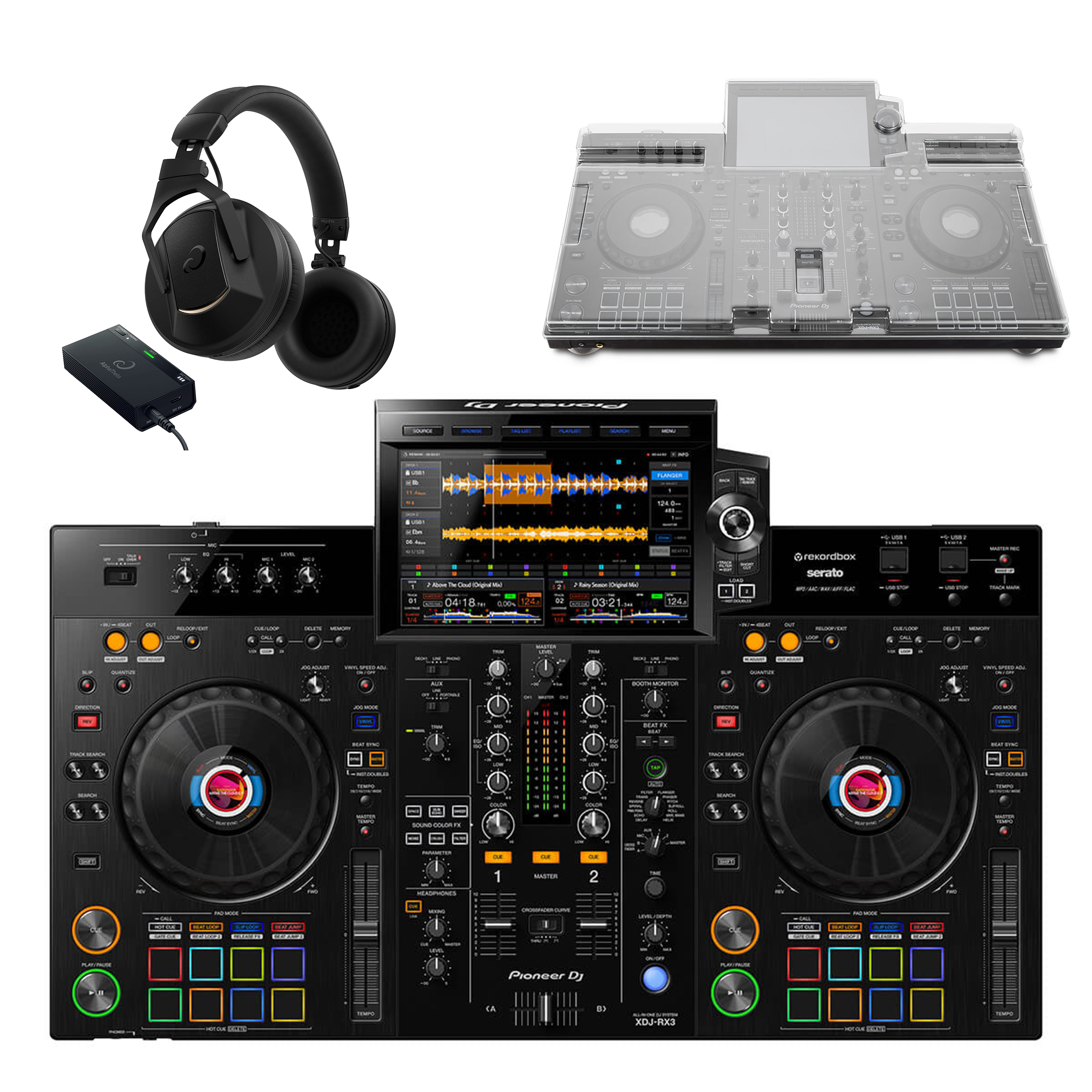 Pioneer DJ XDJ-RX3 + HDJ-F10-TX + Decksaver Bundle