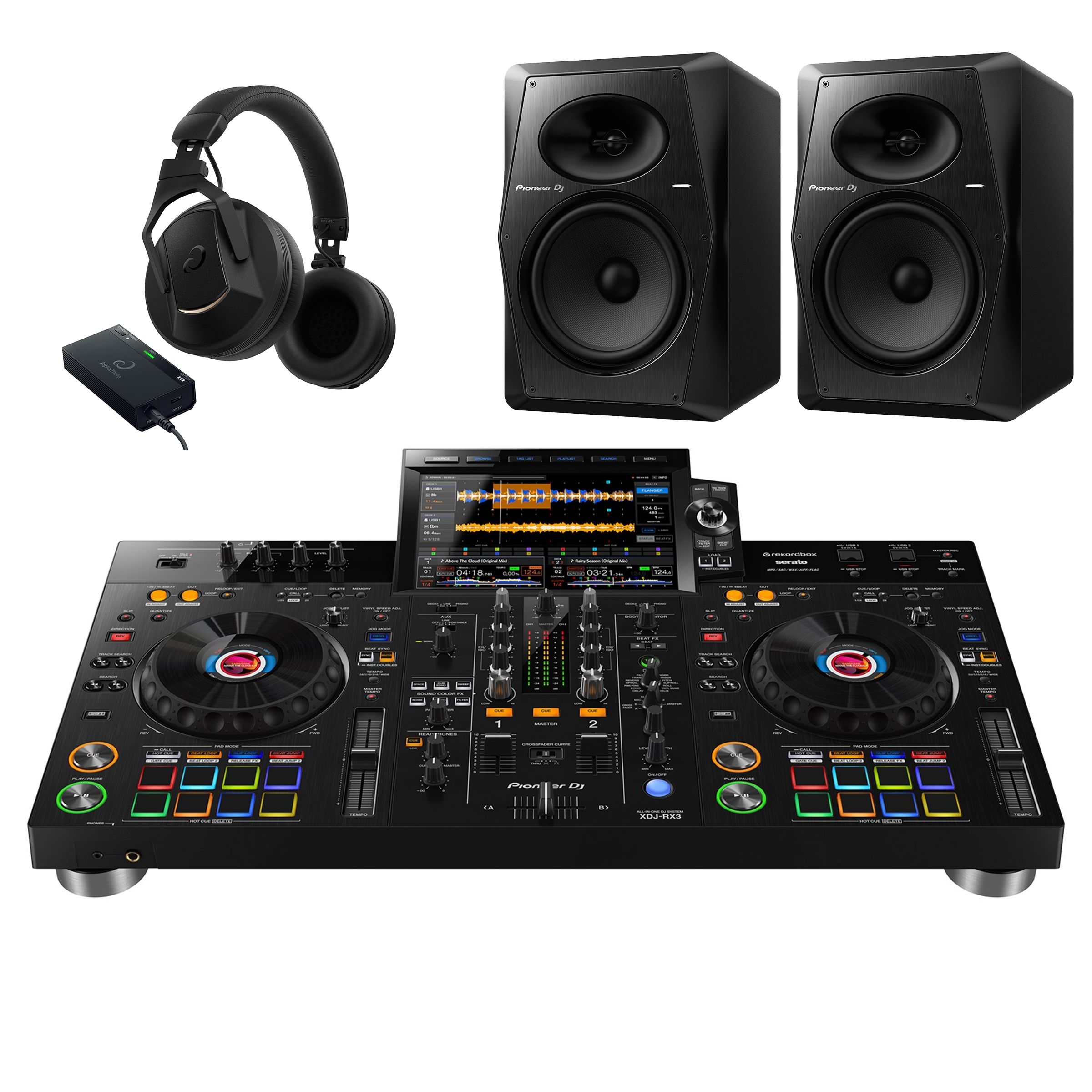 Pioneer DJ XDJ-RX3 + HDJ-F10-TX + VM-80 Bundle