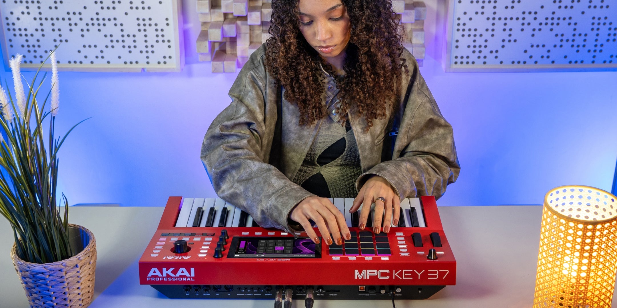 The Akai MPC Key 37 in use at home