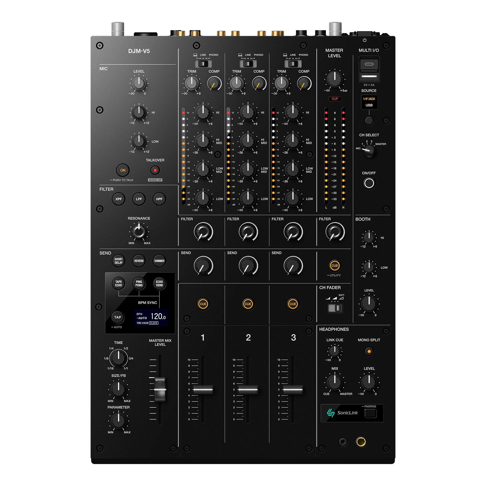 AlphaTheta DJM-V5 DJ Mixer - Black