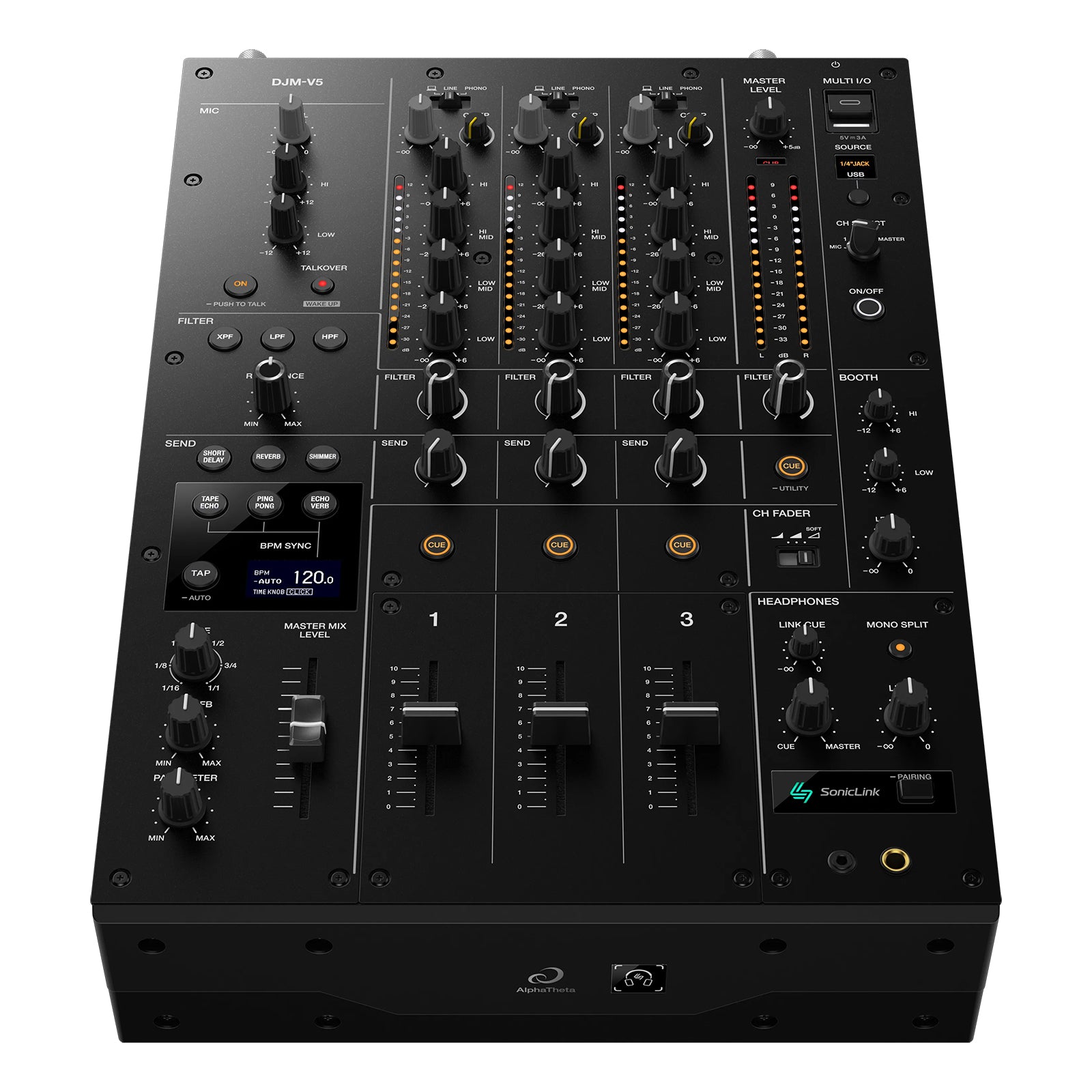 AlphaTheta DJM-V5 DJ Mixer - Black