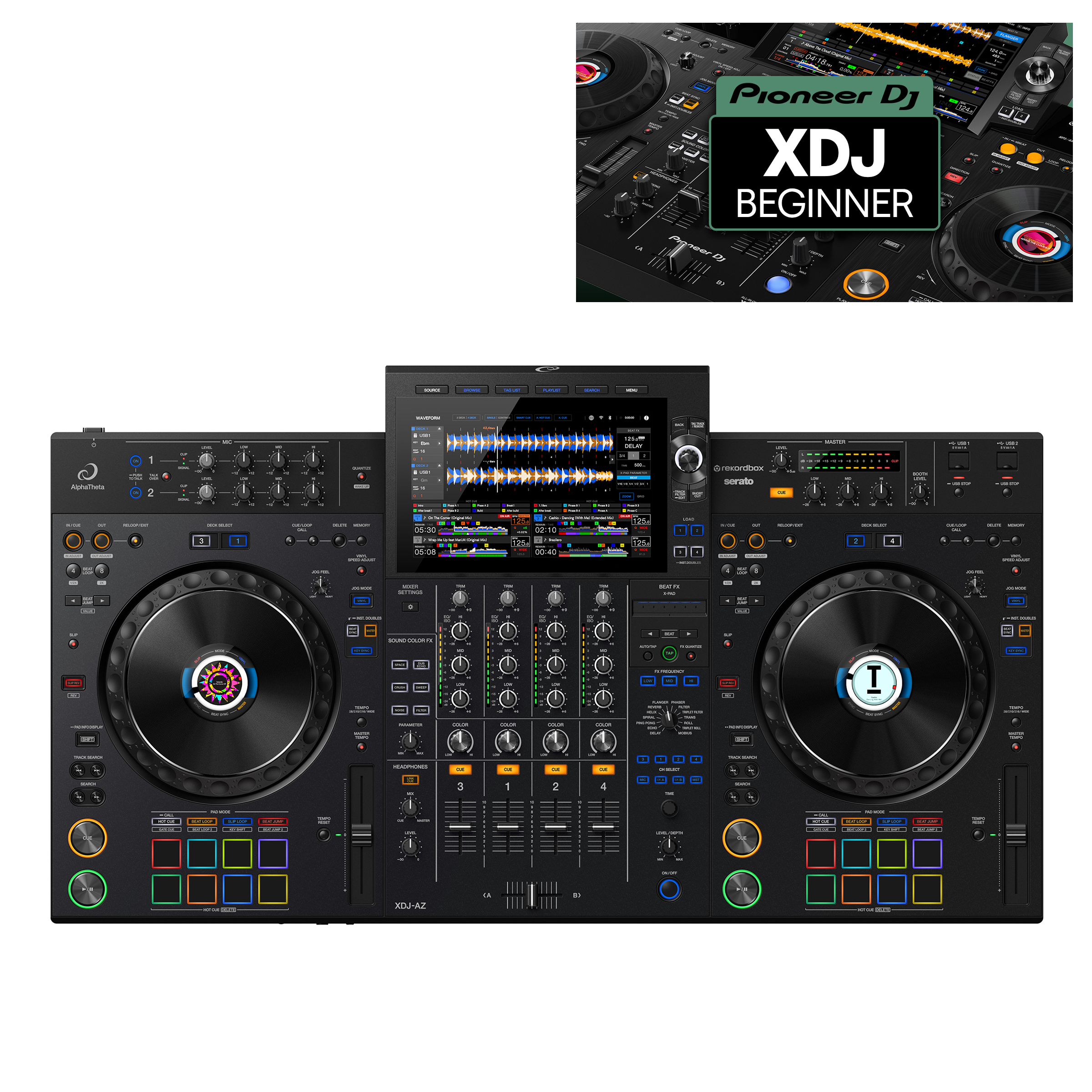 AlphaTheta XDJ-AZ + Crossfader XDJ Course Bundle