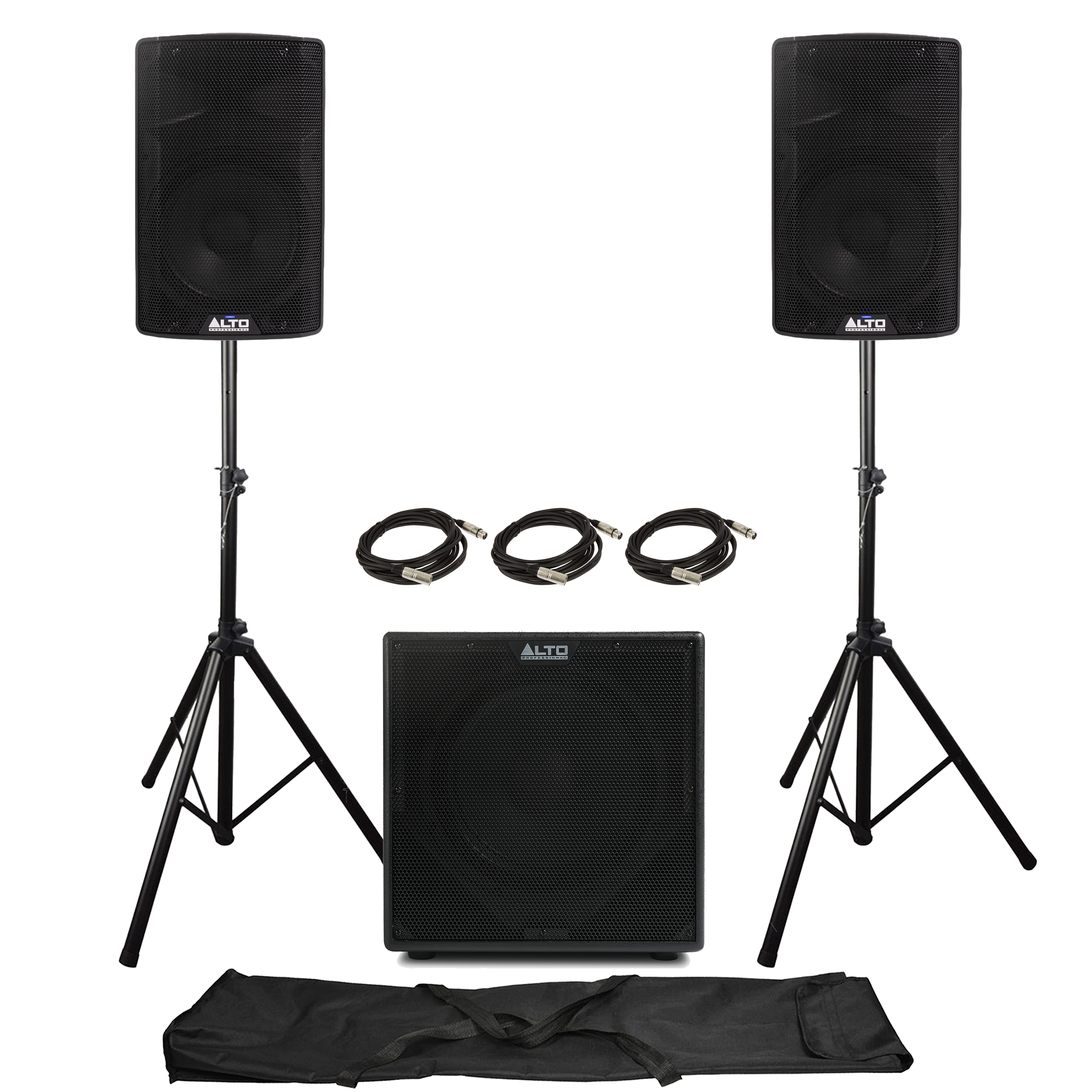 Alto Professional TX410 PA Bundle with TX12S Sub + Stands + Cables