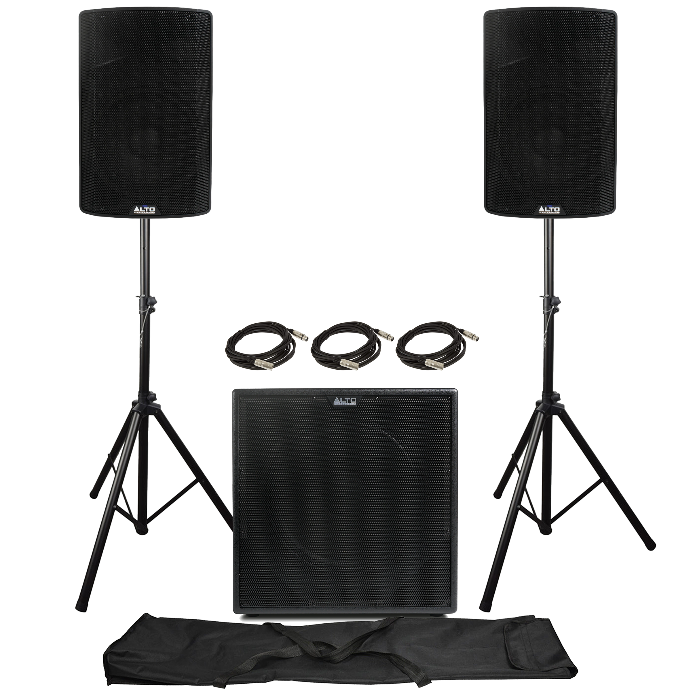 Alto Professional TX412 PA Bundle with TX18S Sub + Stands + Cables
