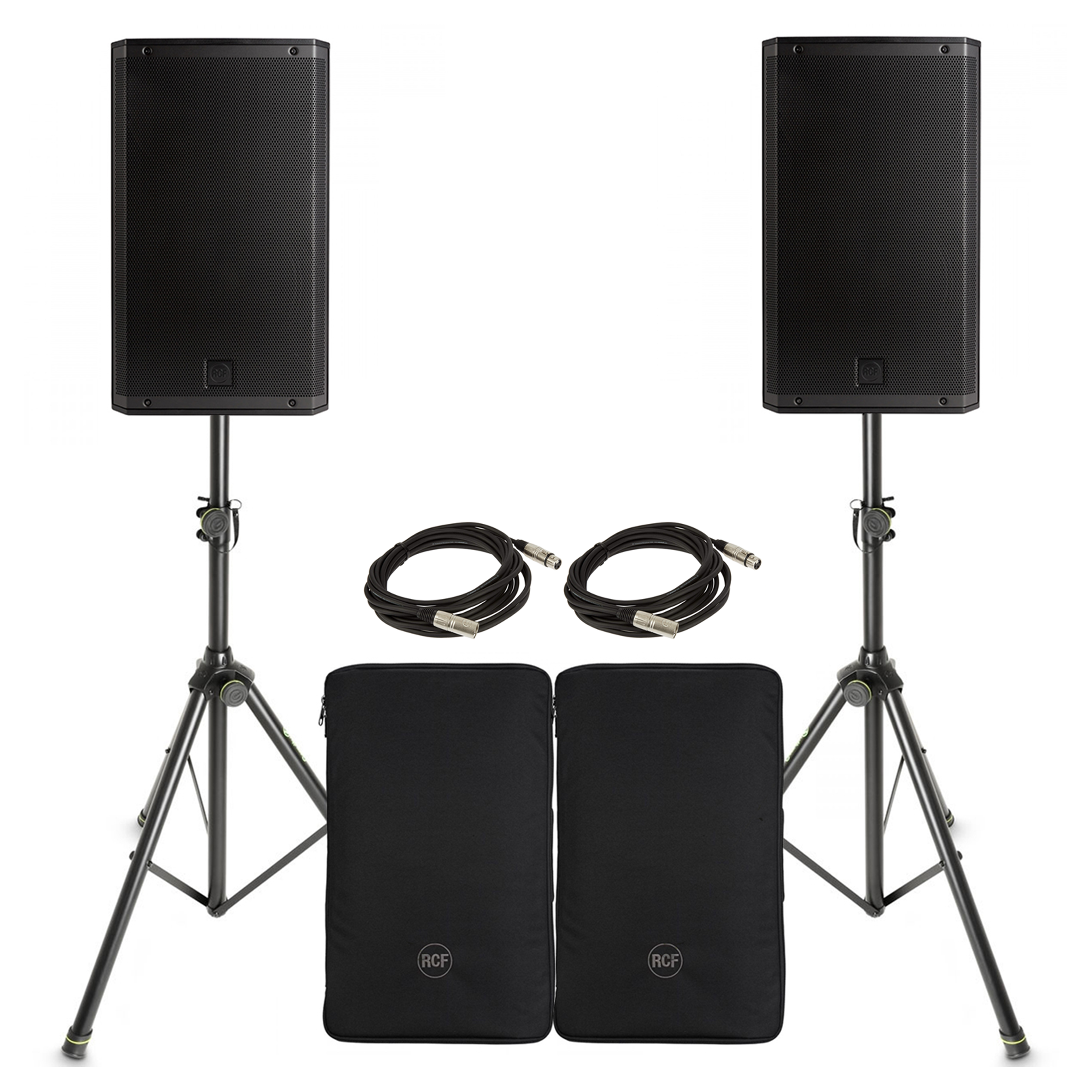 RCF ART 915-A Pair with Covers, Stands Cables