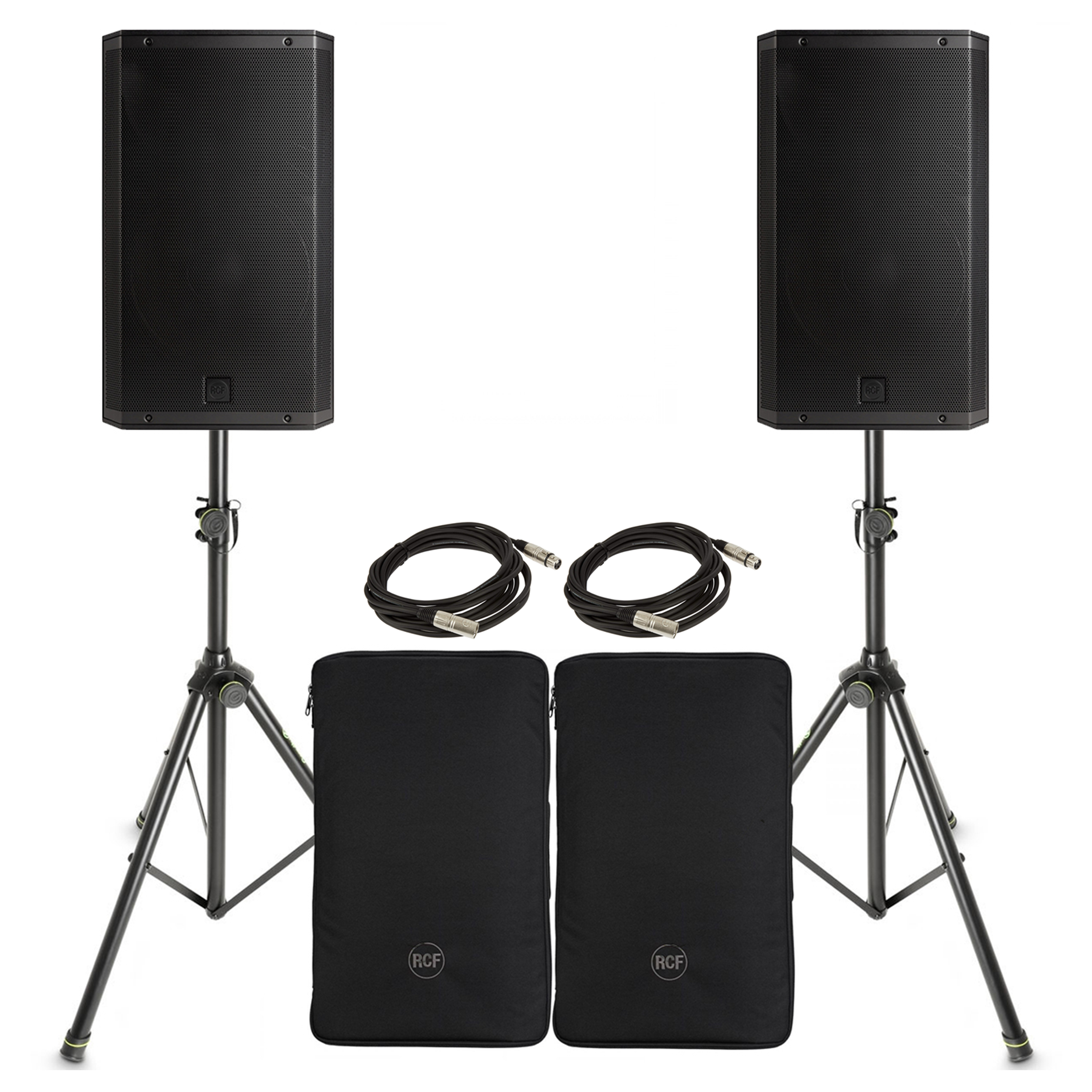 RCF ART 935-A Pair with Covers, Stands & Cables