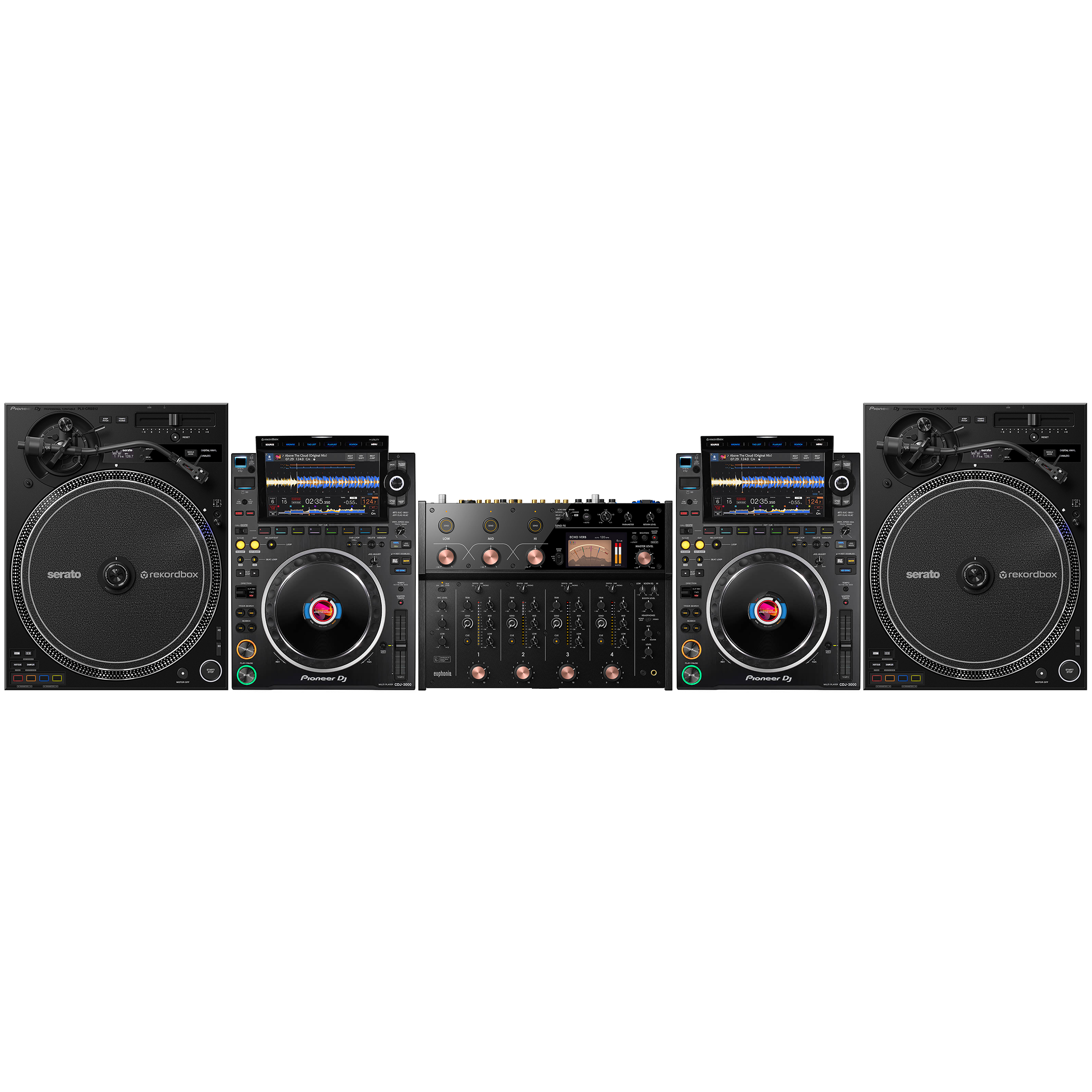 Pioneer DJ 2 x CDJ-3000 + 2 x PLX-CRSS12 + Euphonia Bundle