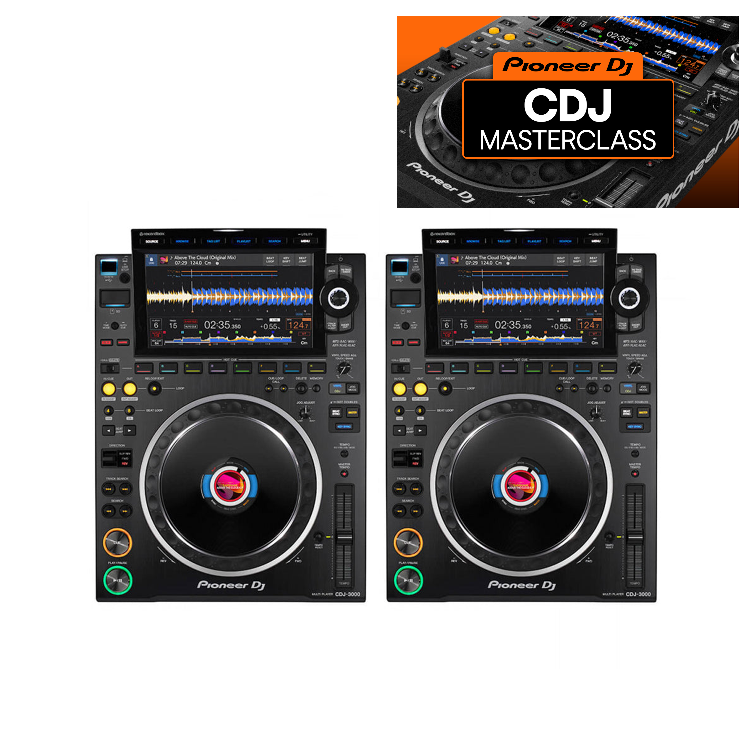 Pioneer DJ CDJ-3000 Pair + Crossfader CDJ Masterclass Bundle
