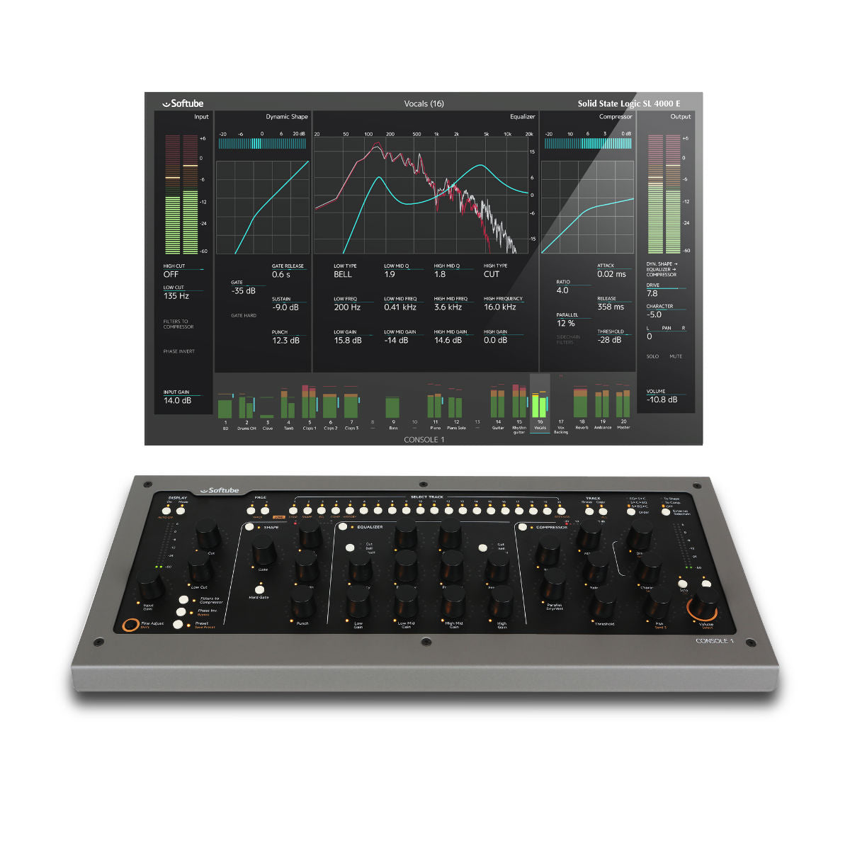 Softube Console 1 MKII Hardware Mixing Controller Plugin Software