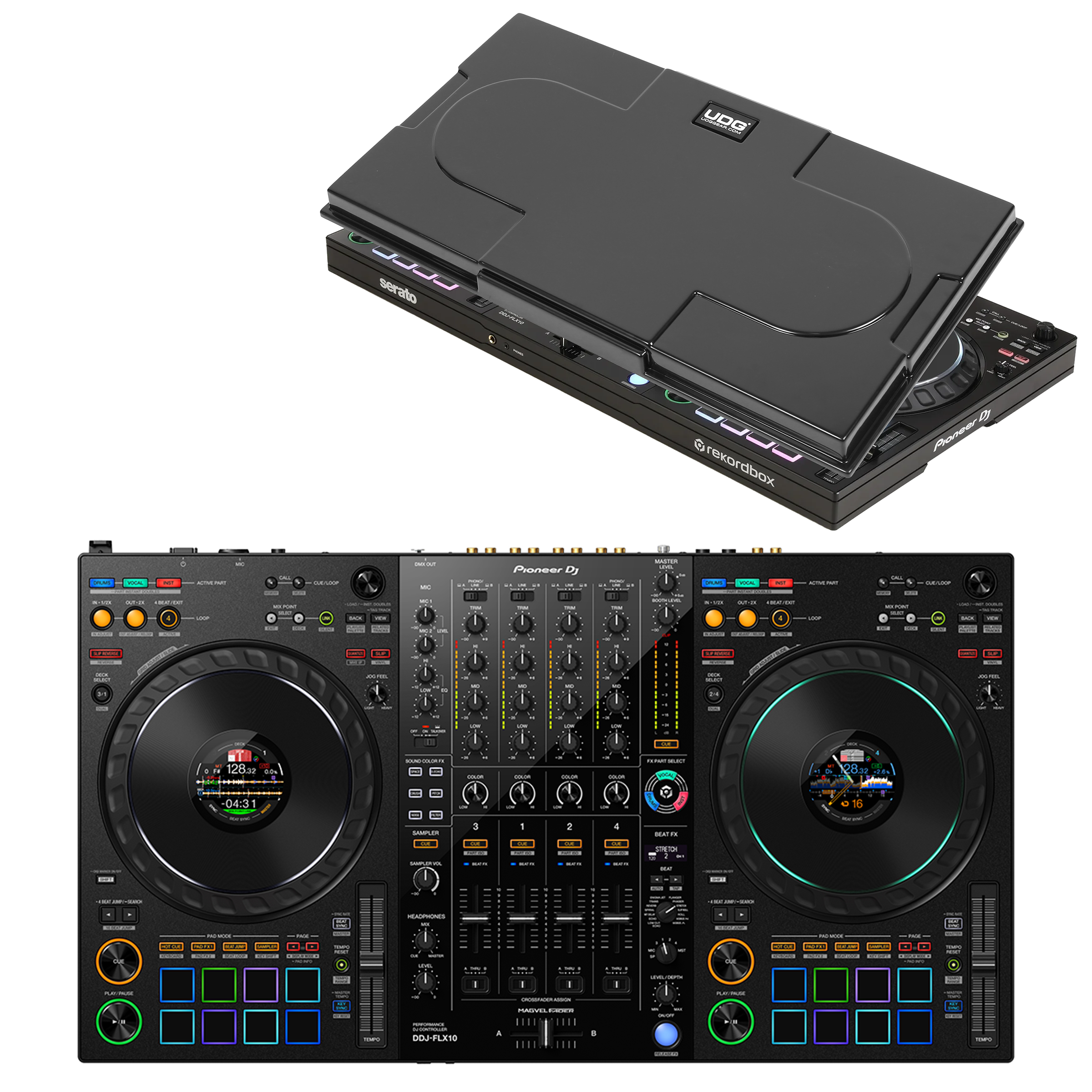 Pioneer DJ DDJ-FLX10 + UDG Ultimate Equipment Cover