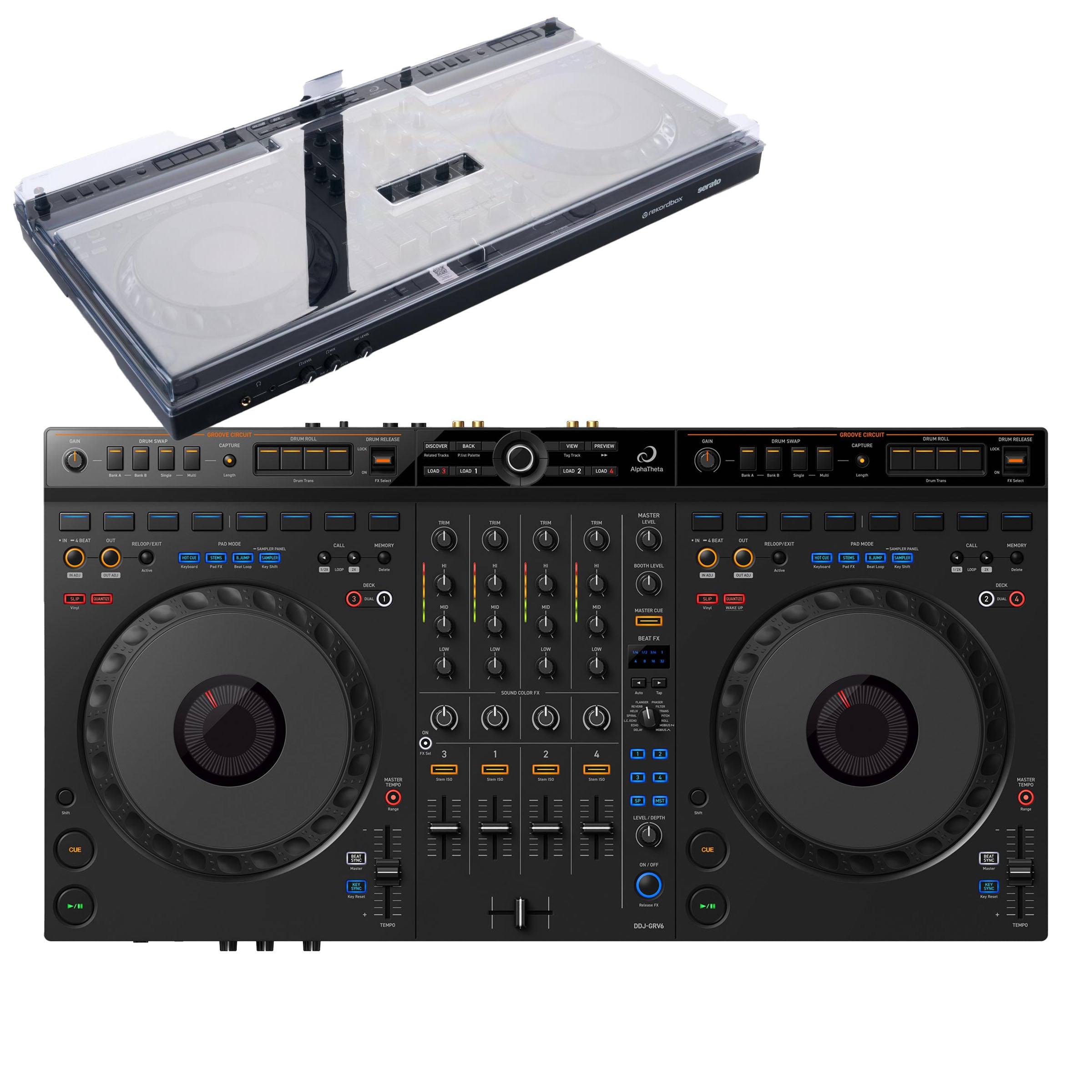 AlphaTheta DDJ-GRV6 + Decksaver Bundle