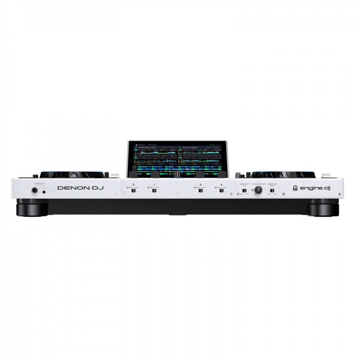 Denon DJ PRIME 4+ White & Decksaver Bundle