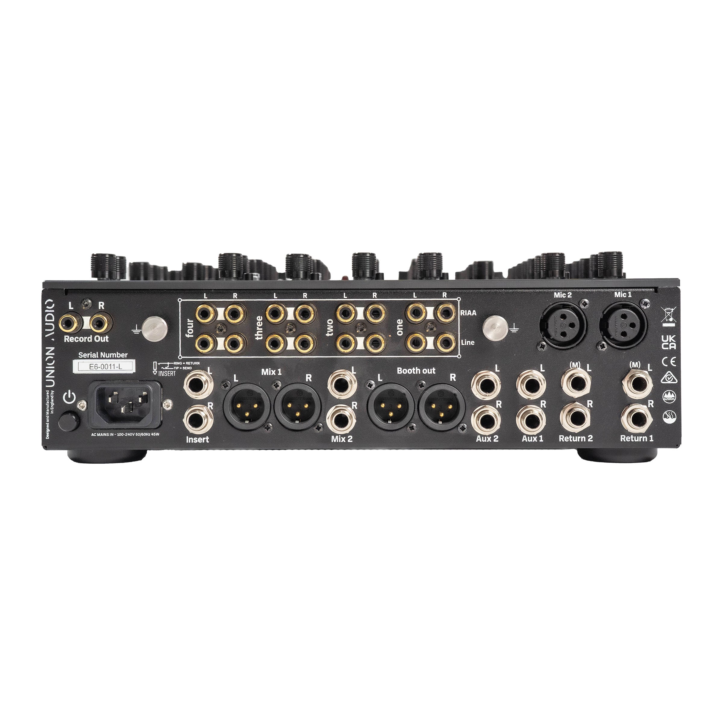 Union Audio ELARA.6 LINEAR 6 Channel Linear Mixer - Black