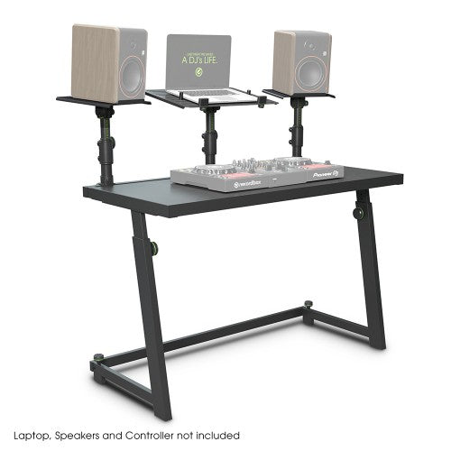 Gravity FDJT01 Dj-Desk With Flexible Loudspeaker And Laptop Tray - Black