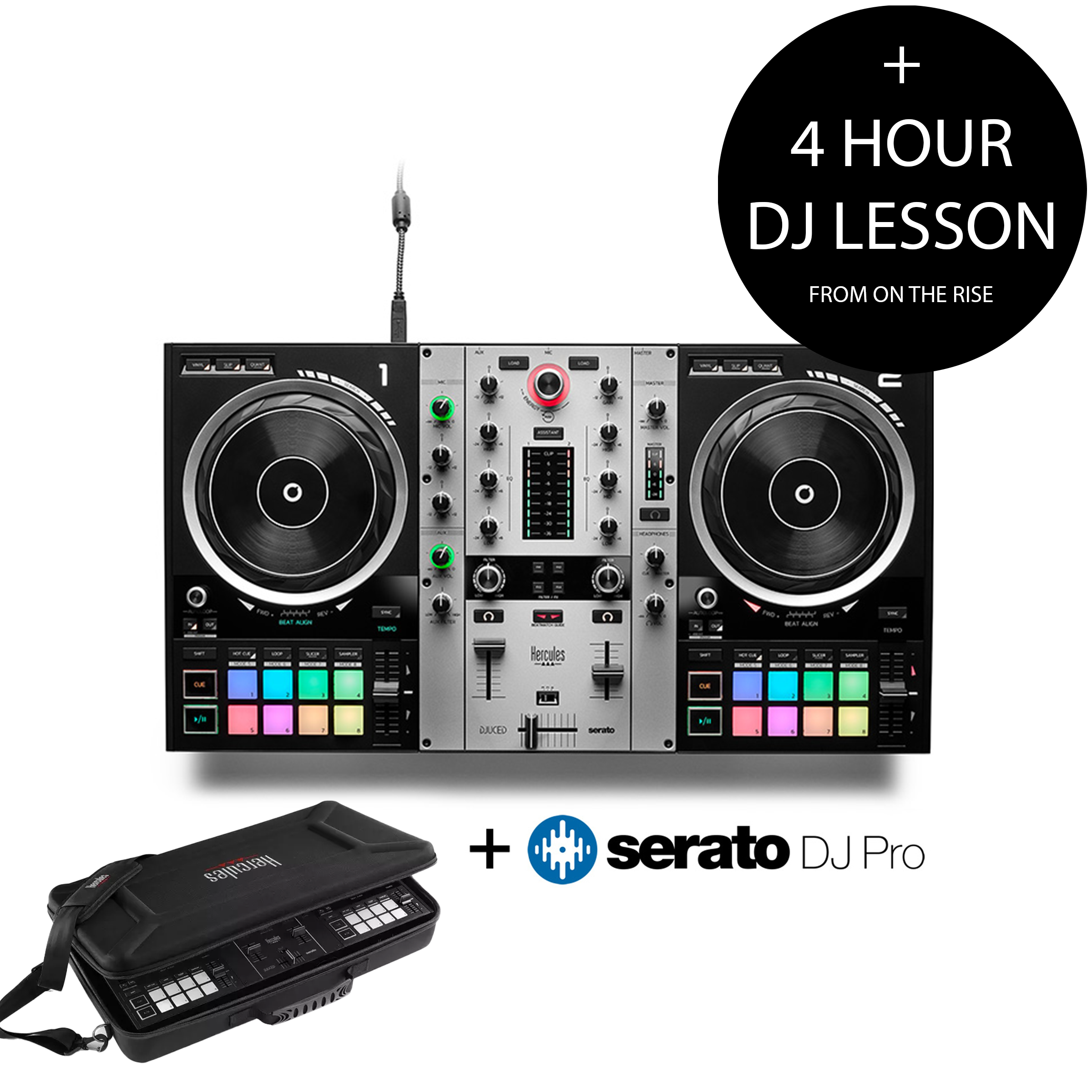 Hercules Inpulse 500 Serato DJ Pro Edition + 4 Hour DJ Lesson Bundle