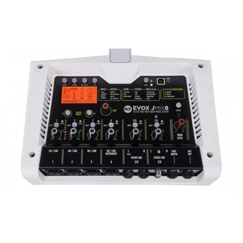 RCF EVOX JMIX8 White Column PA System with Digital Mixer