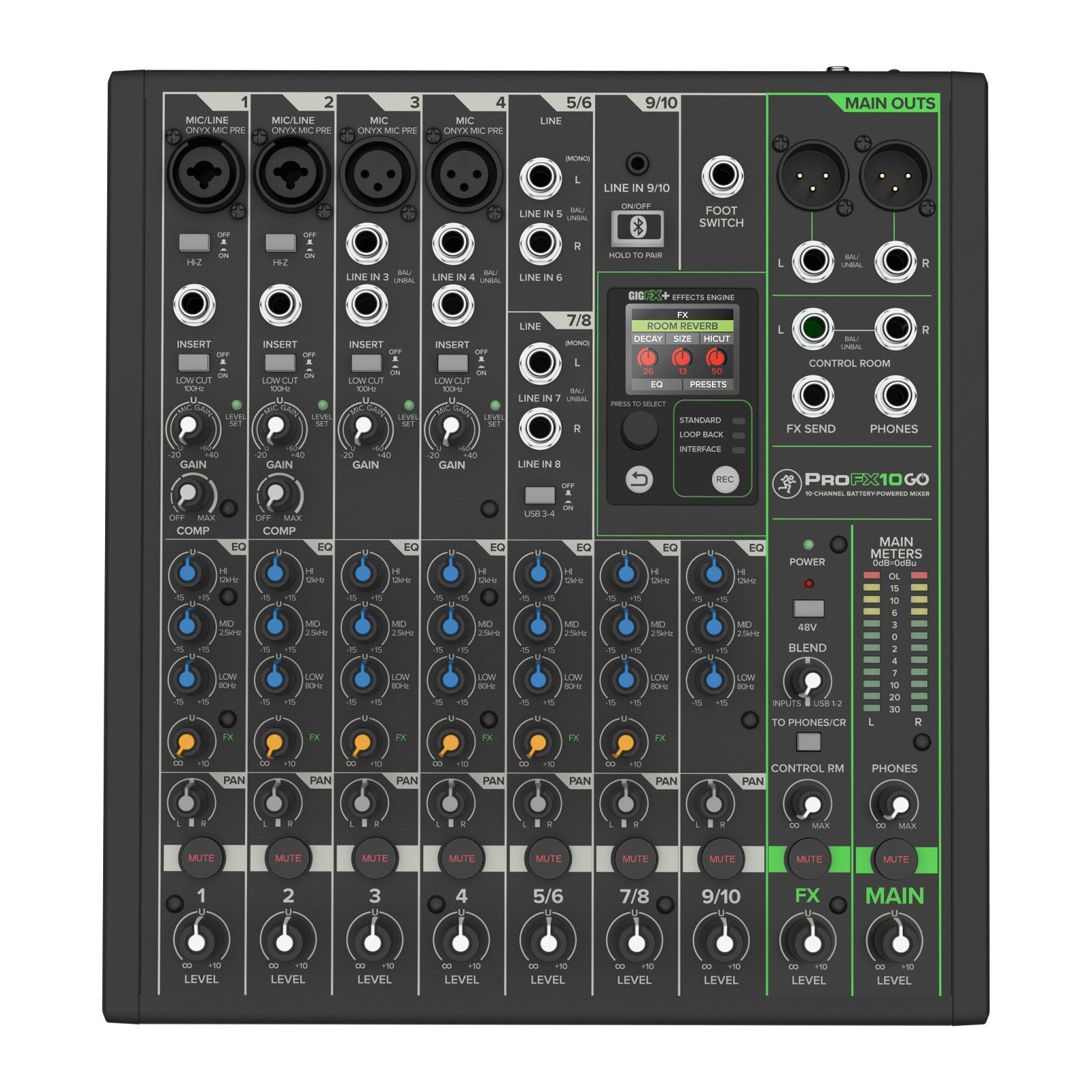 Mackie PROFX10 GO Battery Powered Mixer