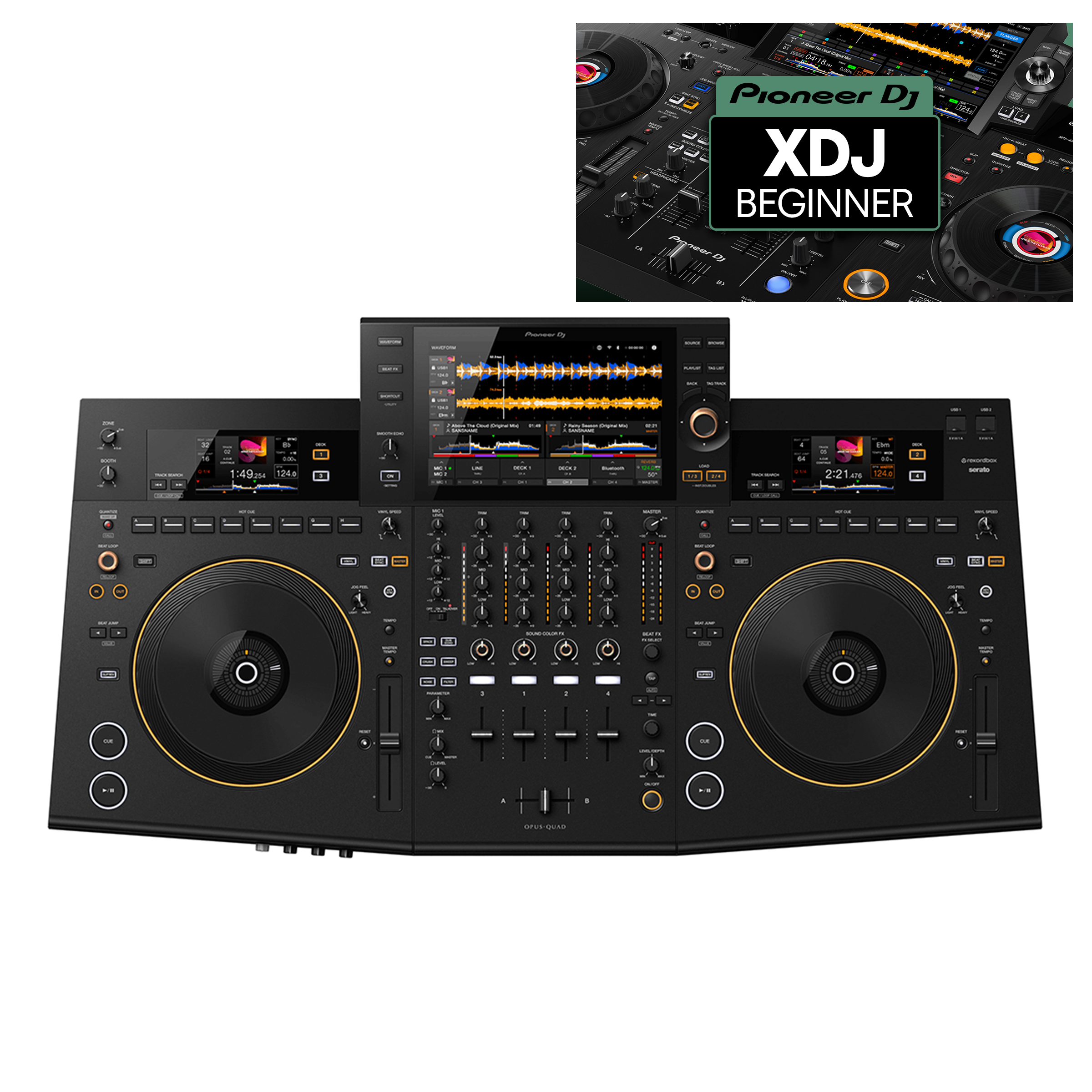 Pioneer DJ OPUS-QUAD + Crossfader XDJ Course Bundle
