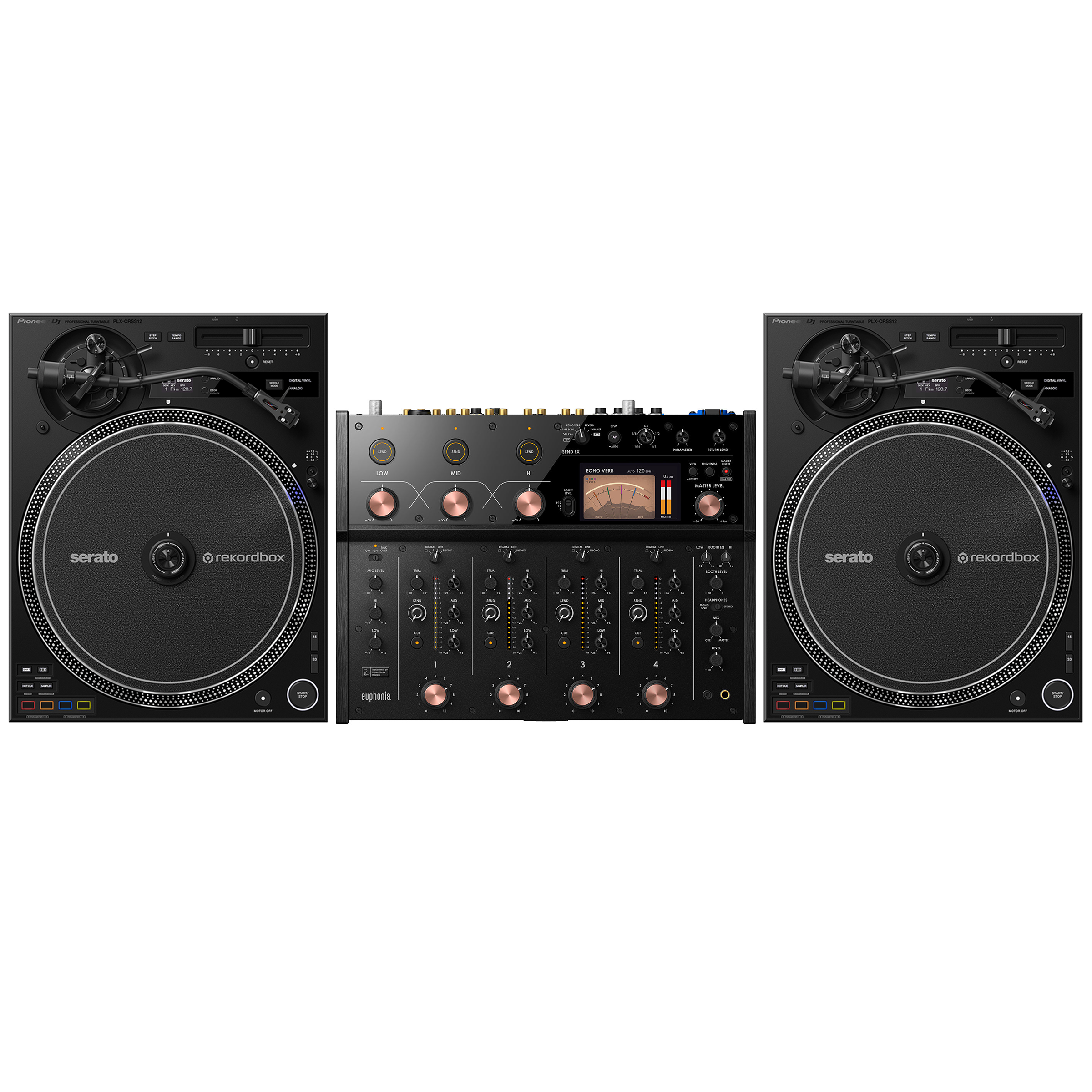 Pioneer DJ 2 x PLX-CRSS12 + Euphonia Bundle