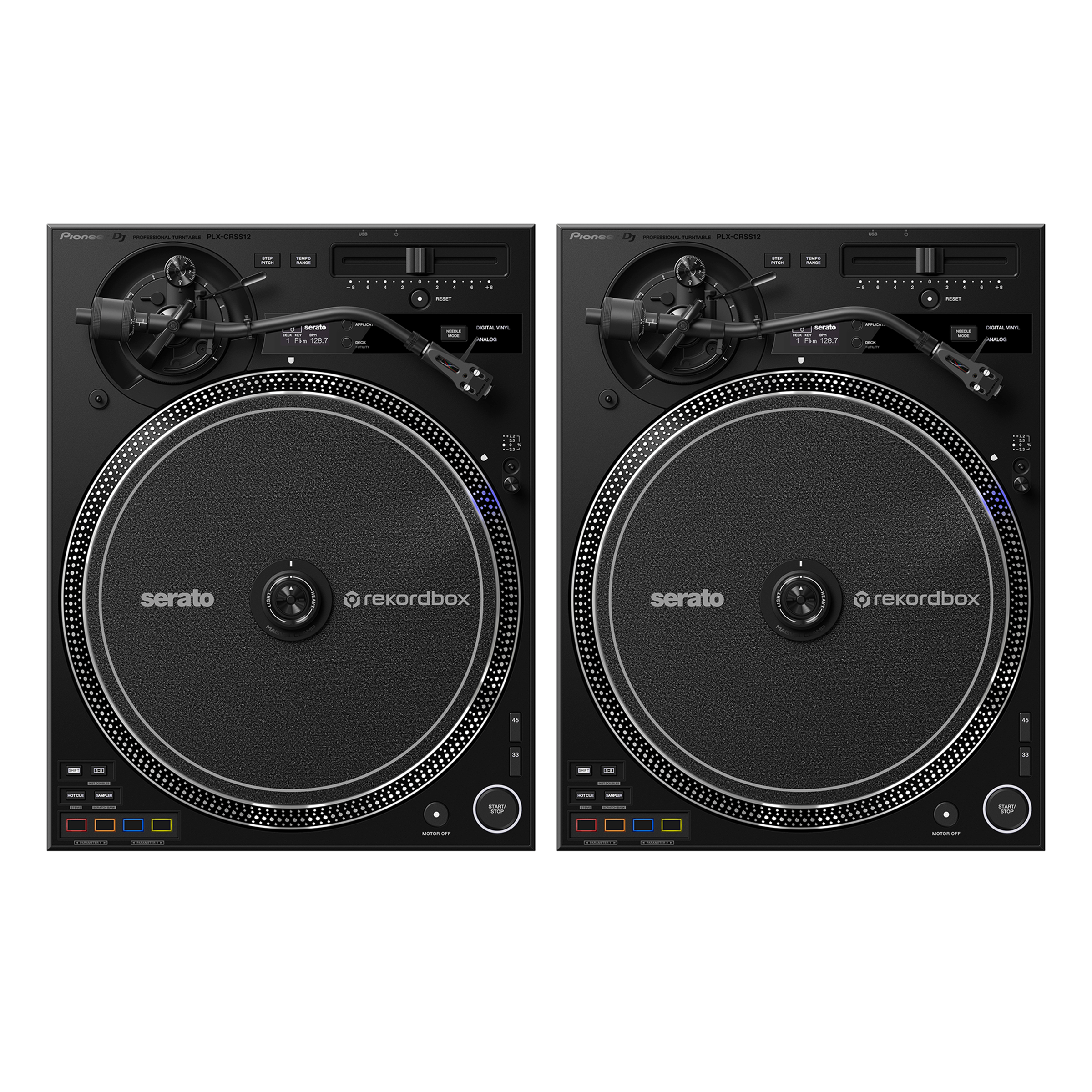 Pioneer DJ 2 x PLX-CRSS12 Turntable Pair Bundle