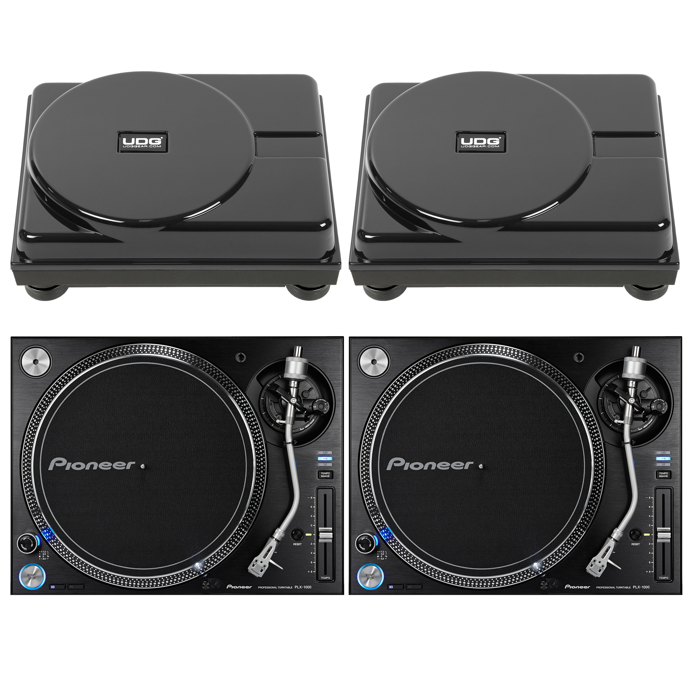 Pioneer DJ PLX1000 Pair + UDG Ultimate Equipment Covers