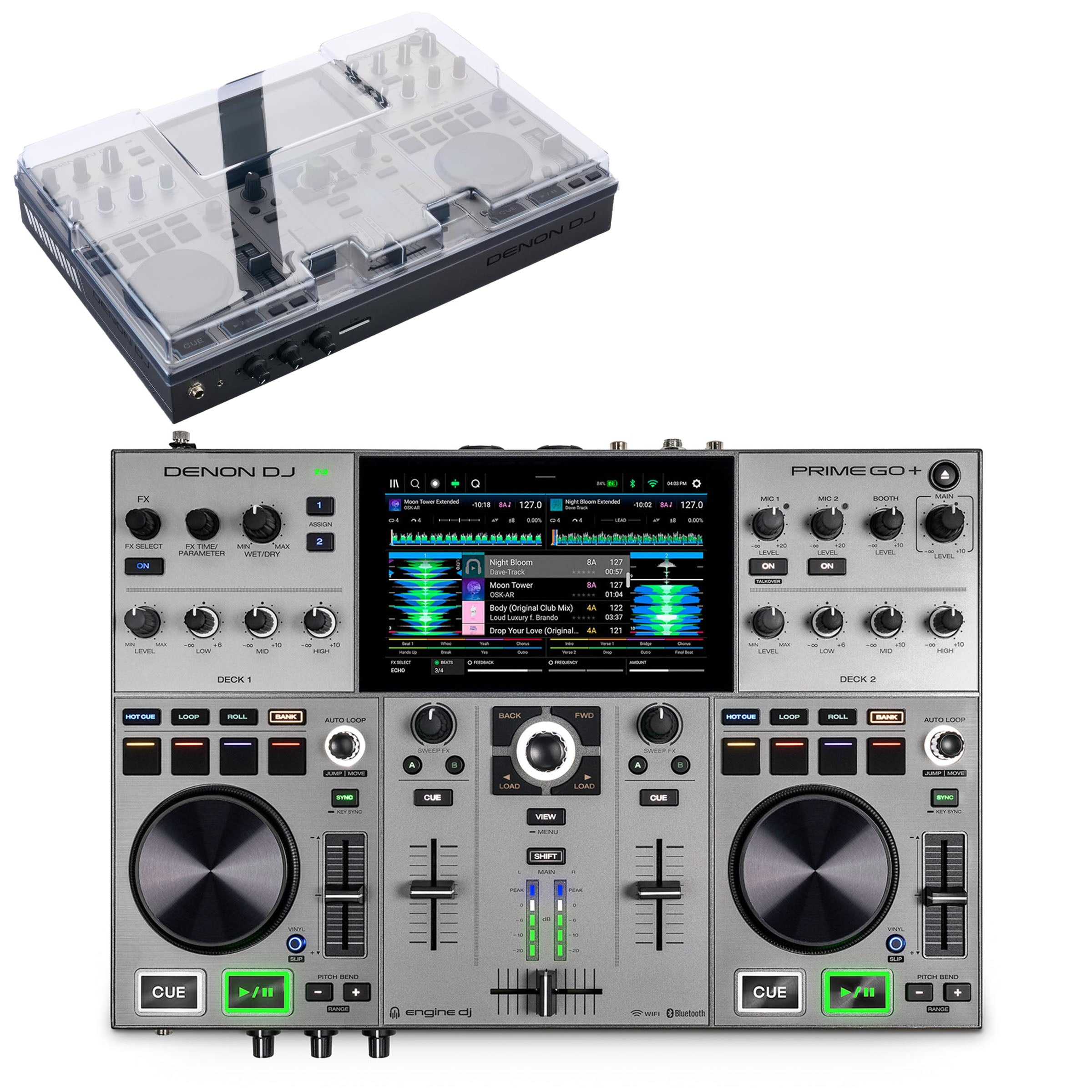 Denon DJ Prime GO+ Decksaver Bundle