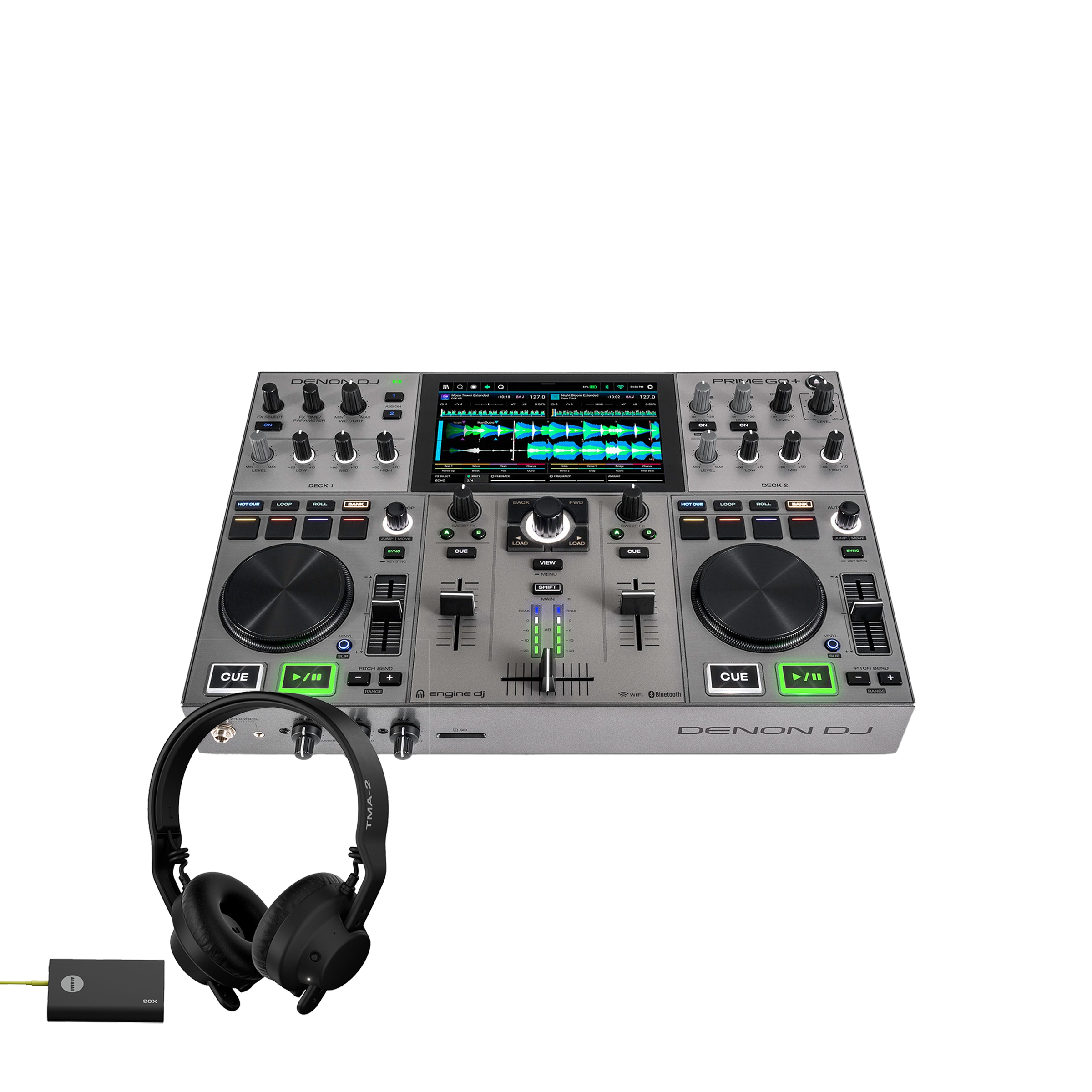 Denon DJ Prime GO+ TMA-2 DJ Wireless Bundle