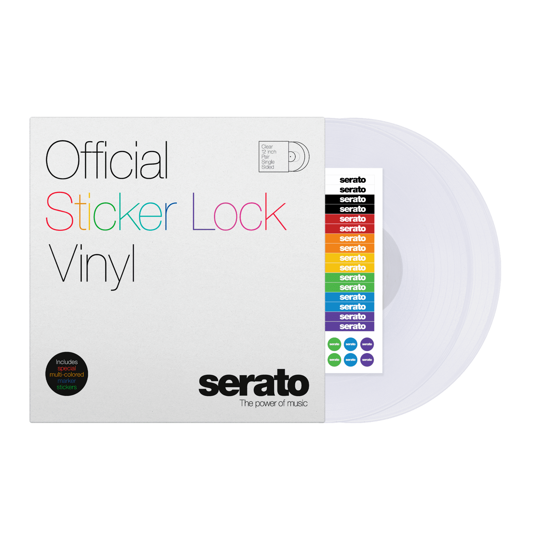 Serato 12" Sticker Lock Vinyl (Pair)
