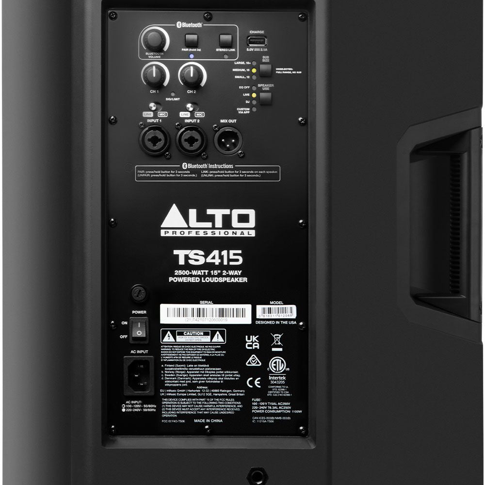 Alto TS415 Active Bluetooth PA Speaker (Pair)