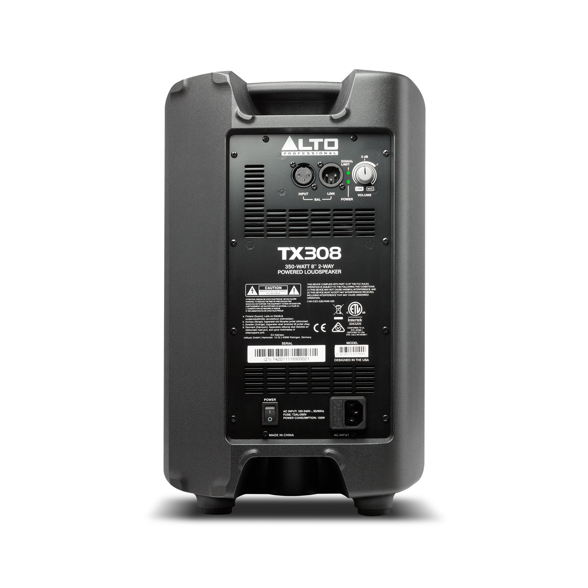 Alto TX308 350W Active PA Speaker (Pair)