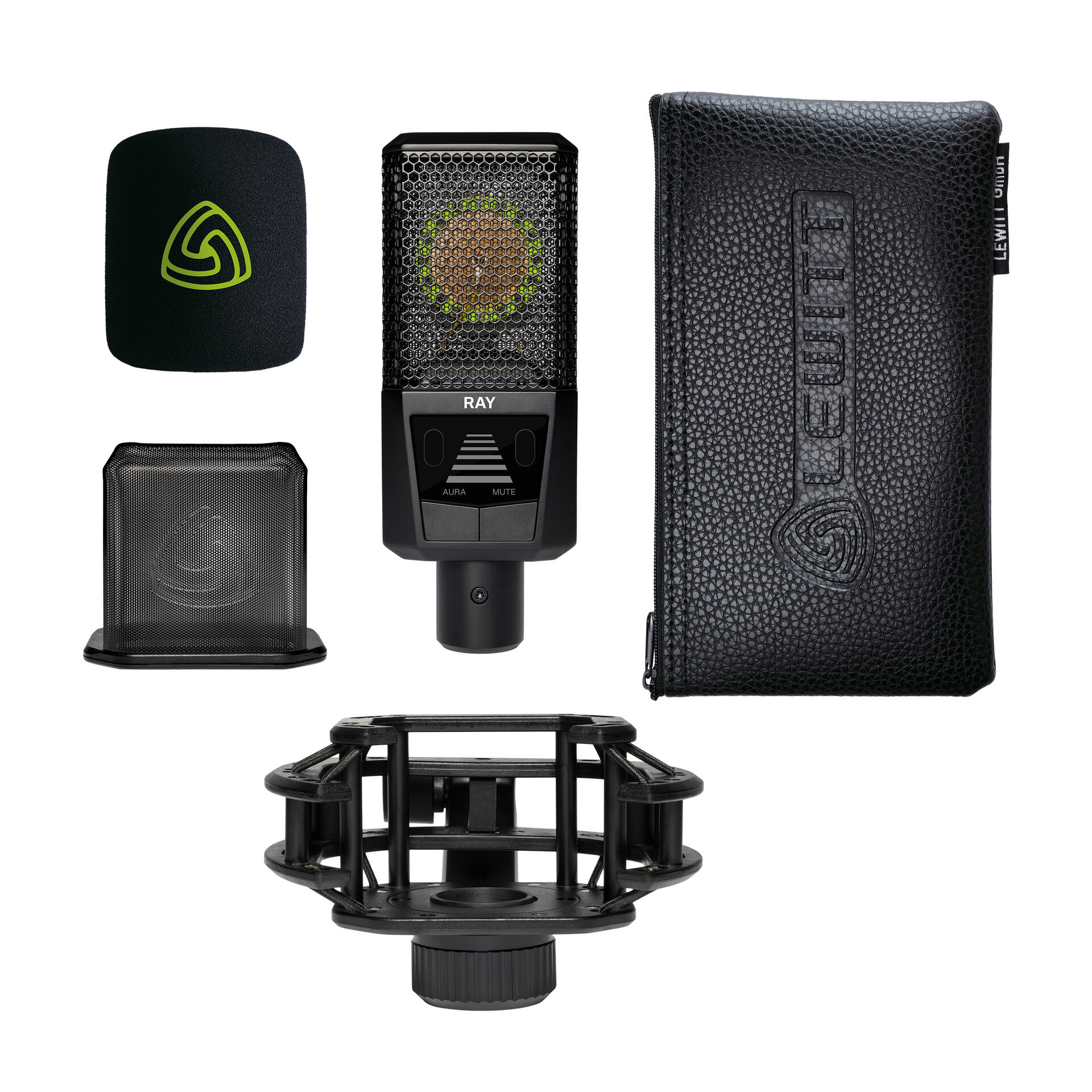 Lewitt Audio RAY Studio Mic With Auto Gain And Proximity Muting - Black