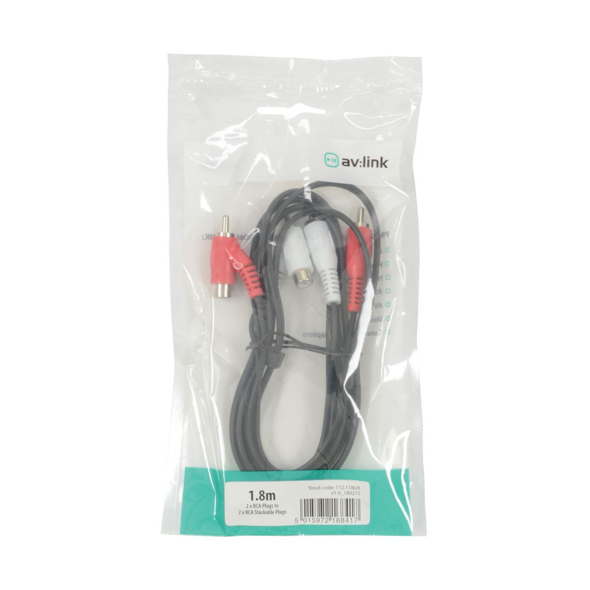 AV:LINK Stackable RCA Cable 1.8m (112118)
