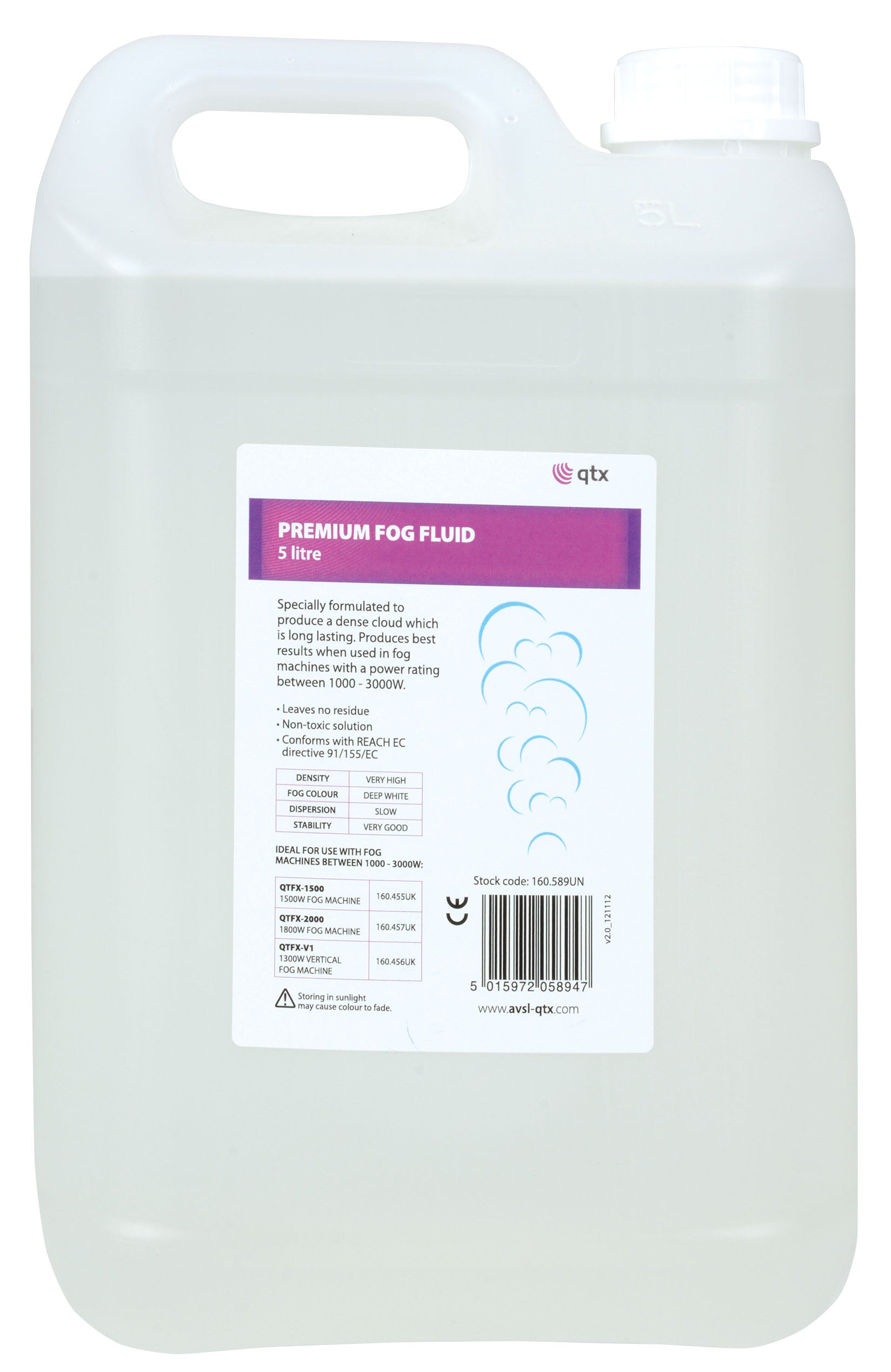 QTX Premium Smoke Fluid - 5 Litres (160589)