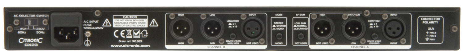 Citronic CX23 Active Crossover - 2 / 3-Way (170929)