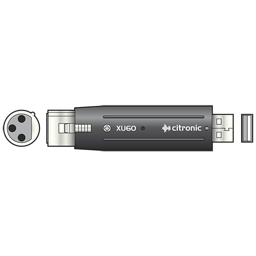 CITRONIC 173602 XLRF to USB (A Type) Adaptor Interface