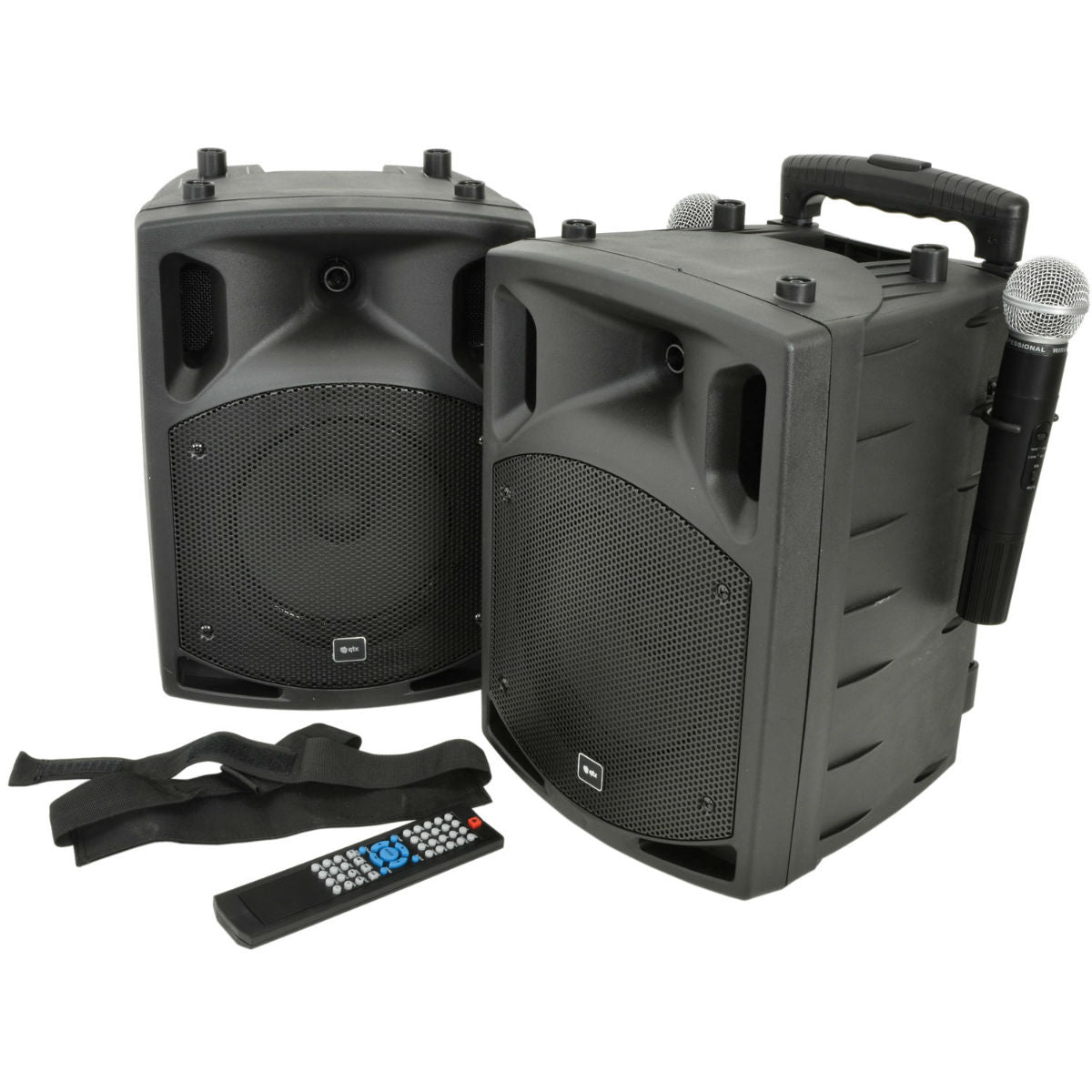 QTX PAV Portable PA Set with UHF Mics, Bluetooth & DVD (178859)