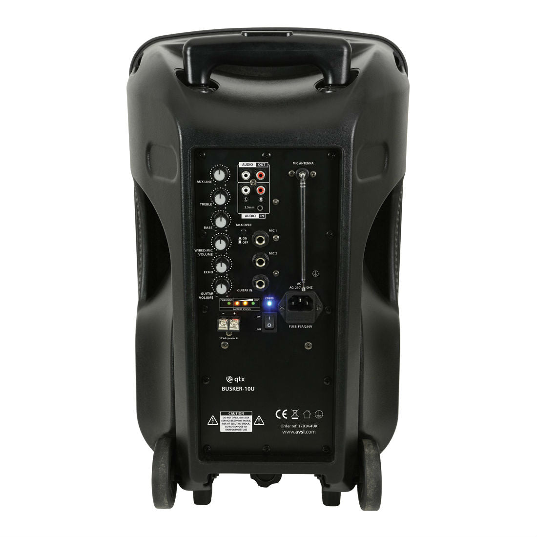 QTX Busker 10U Portable PA System (178964)