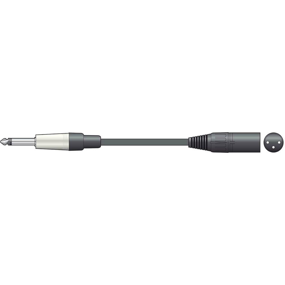 Chord XLR Male To 6.3mm Unbalanced Jack Cable 1.5m (190043)