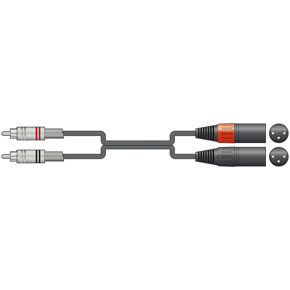 Chord Twin RCA To Twin XLR Male Cable - 0.75m (190057)