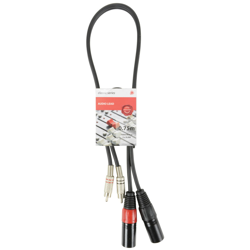 Chord Twin RCA To Twin XLR Male Cable - 0.75m (190057)