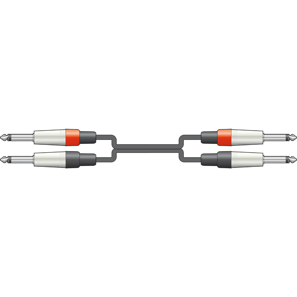 Chord Twin 6.3mm To Twin 6.3m Mono Jack Cable - 1.5m (190071)
