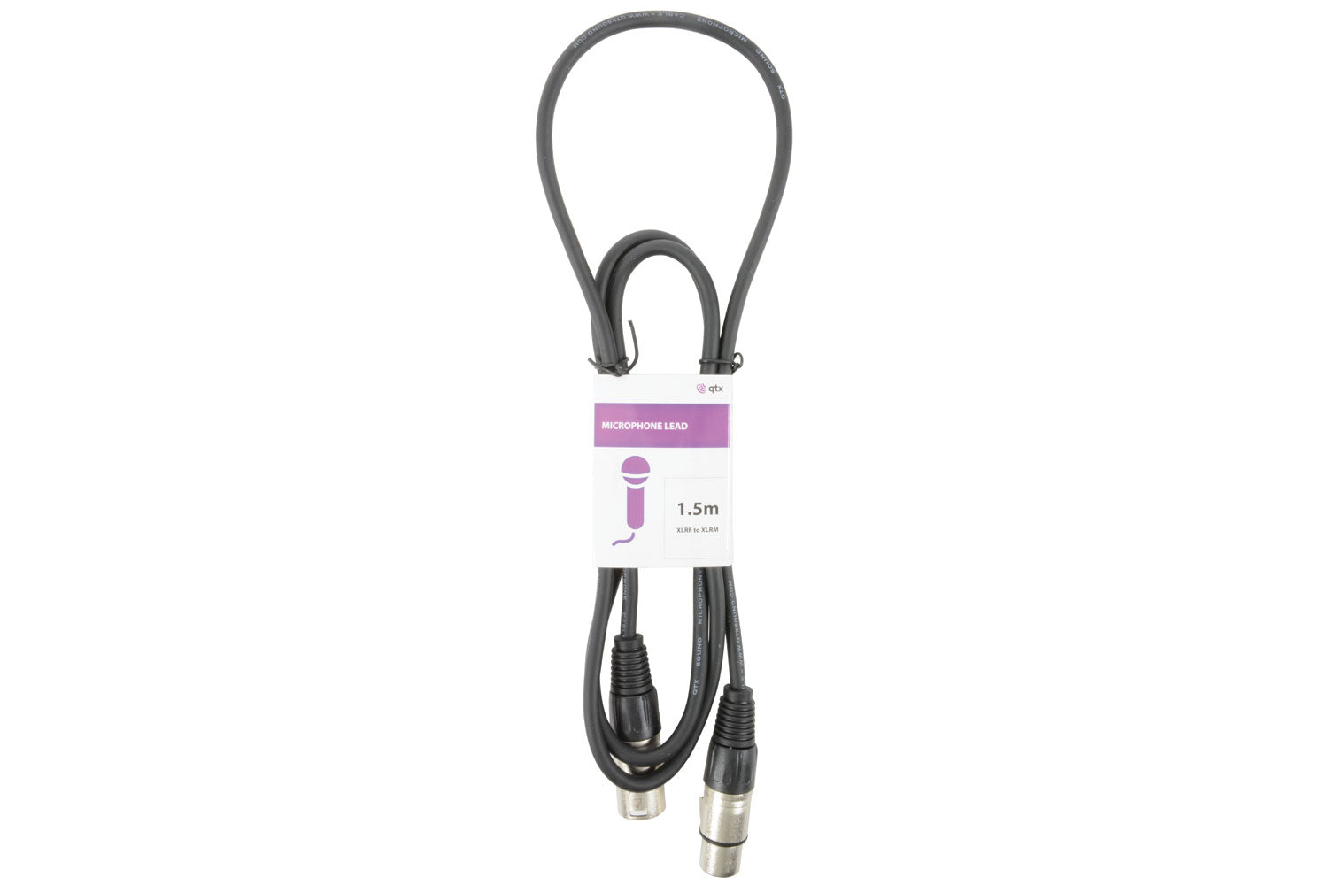 QTX 1.5m XLR Male to XLR Female Audio Cable (190080)
